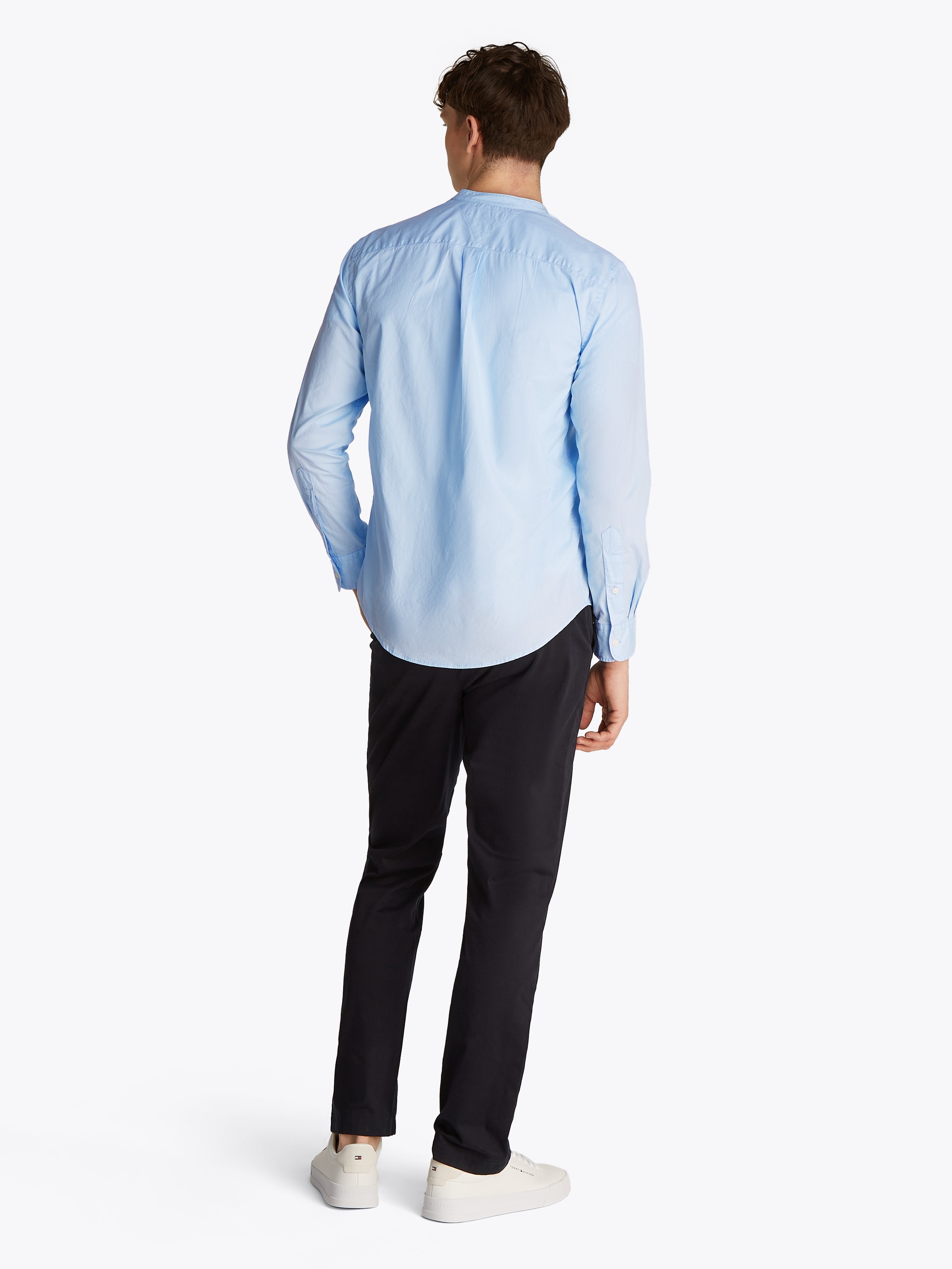 Tommy Hilfiger Langarmhemd »FLEX POPLIN SOLID MAO RF SHIRT«
