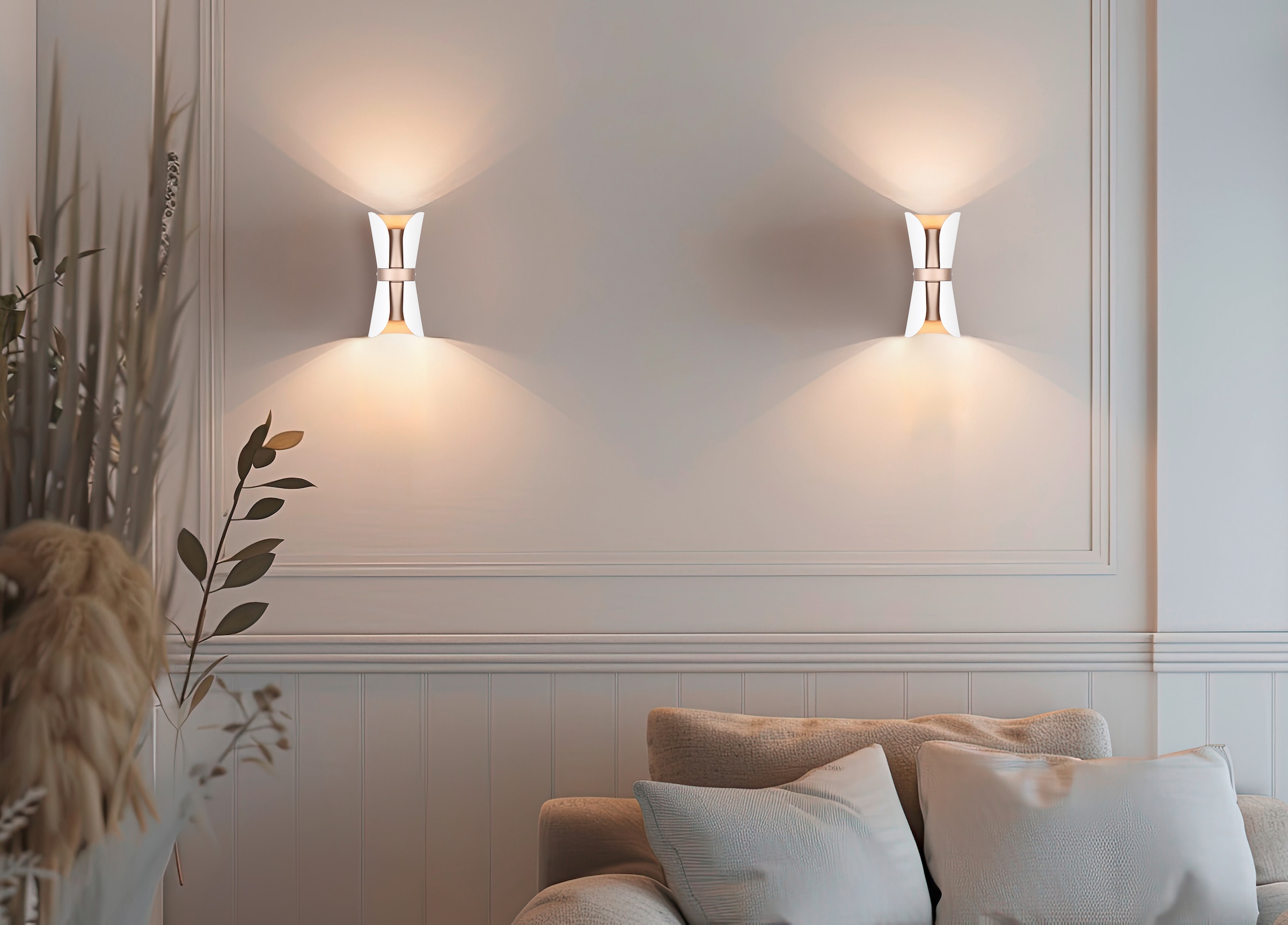 TRIO Leuchten Wandleuchte »COAT, up-and-down Wandlampe exkl 2x GU10 max 10W, zweifarbig« GU10 1 Stk. warmweiß - kaltweiß moderne Design Wandleuchte für wechselbare Leuchtmittel, 21cm hoch