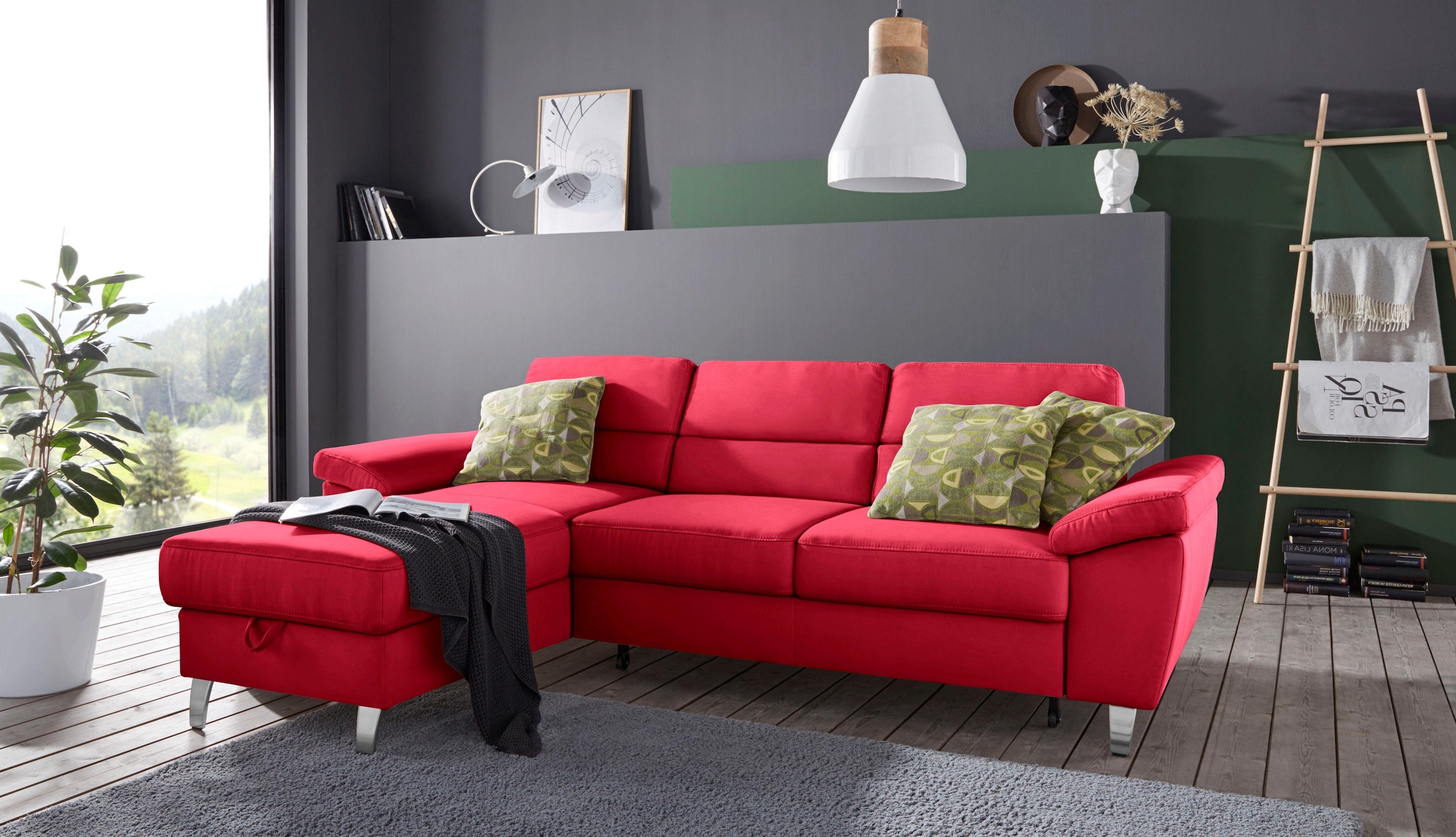 sit&more Ecksofa "Sorano L-Form", wahlweise mit Bettfunktion und Bettkasten günstig online kaufen