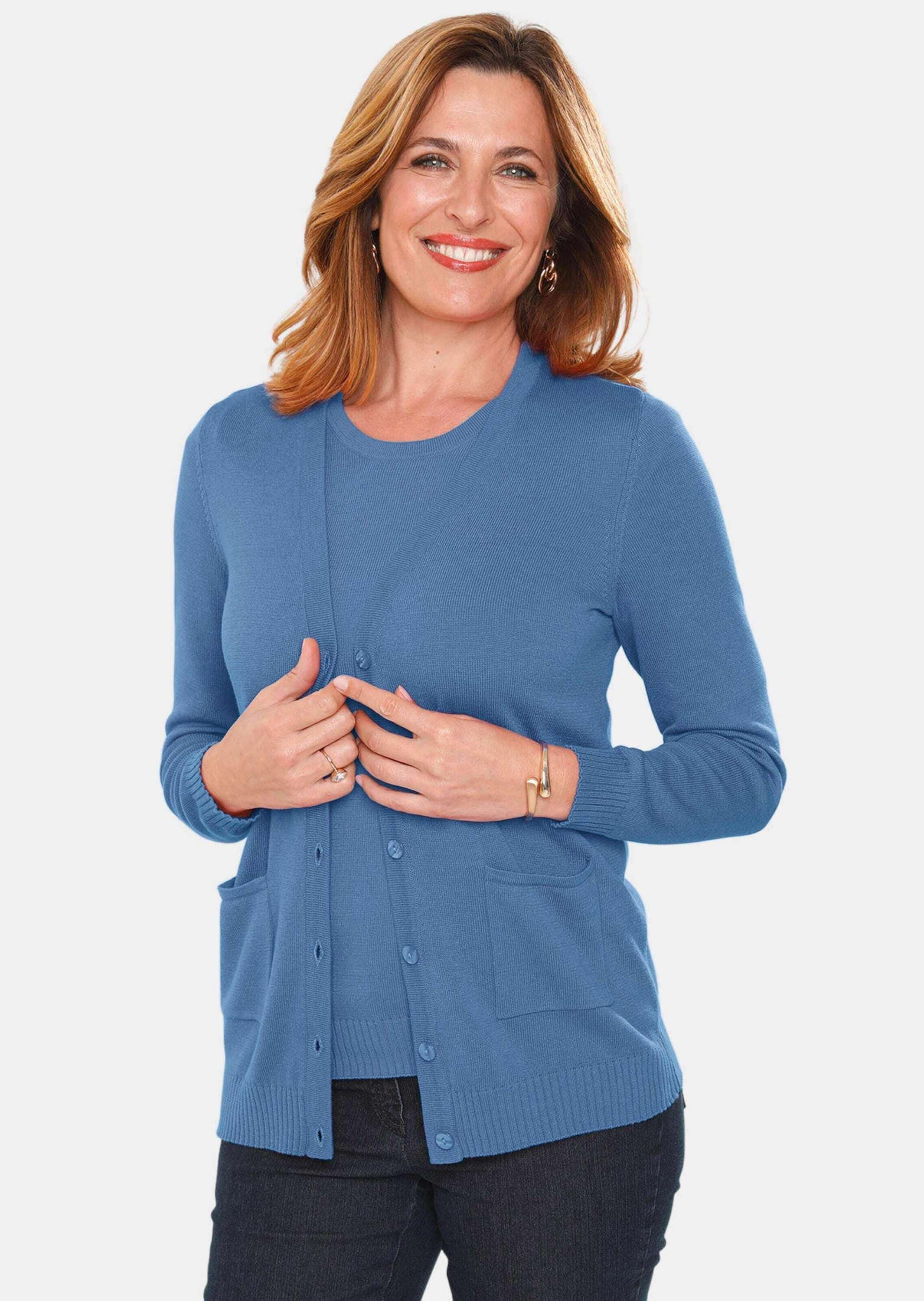 GOLDNER Strickpullover »Klassisches Stricktwinset«