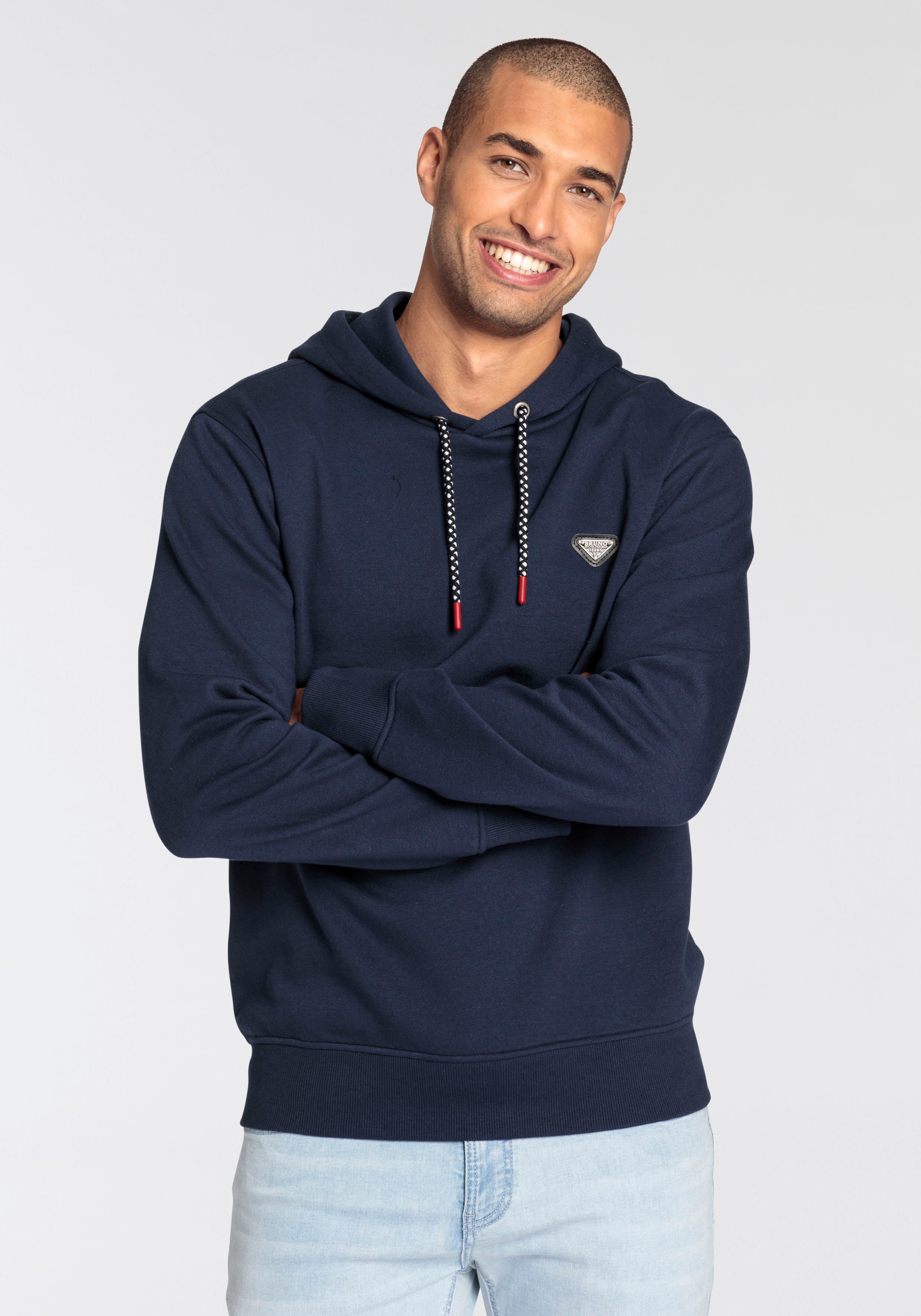 Bruno Banani Kapuzensweatshirt, schmale Passform, mit Logodruck, aus Baumwo günstig online kaufen