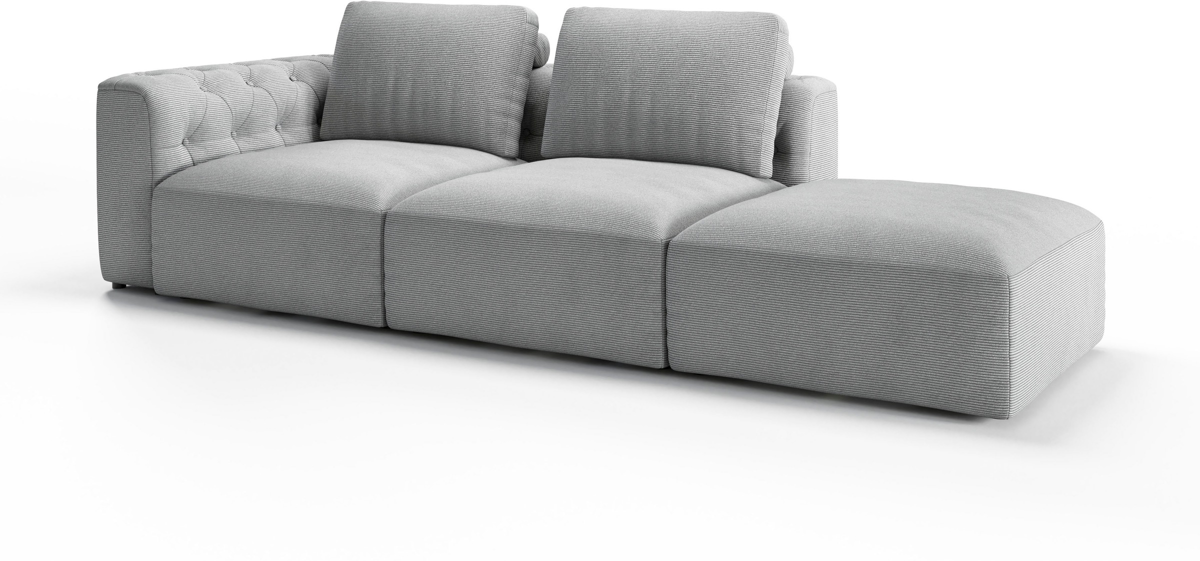 RAUM.ID Chaiselongue »Cushid«, Modul-Sofa, bestehend aus 2-Sitzer und Hocker