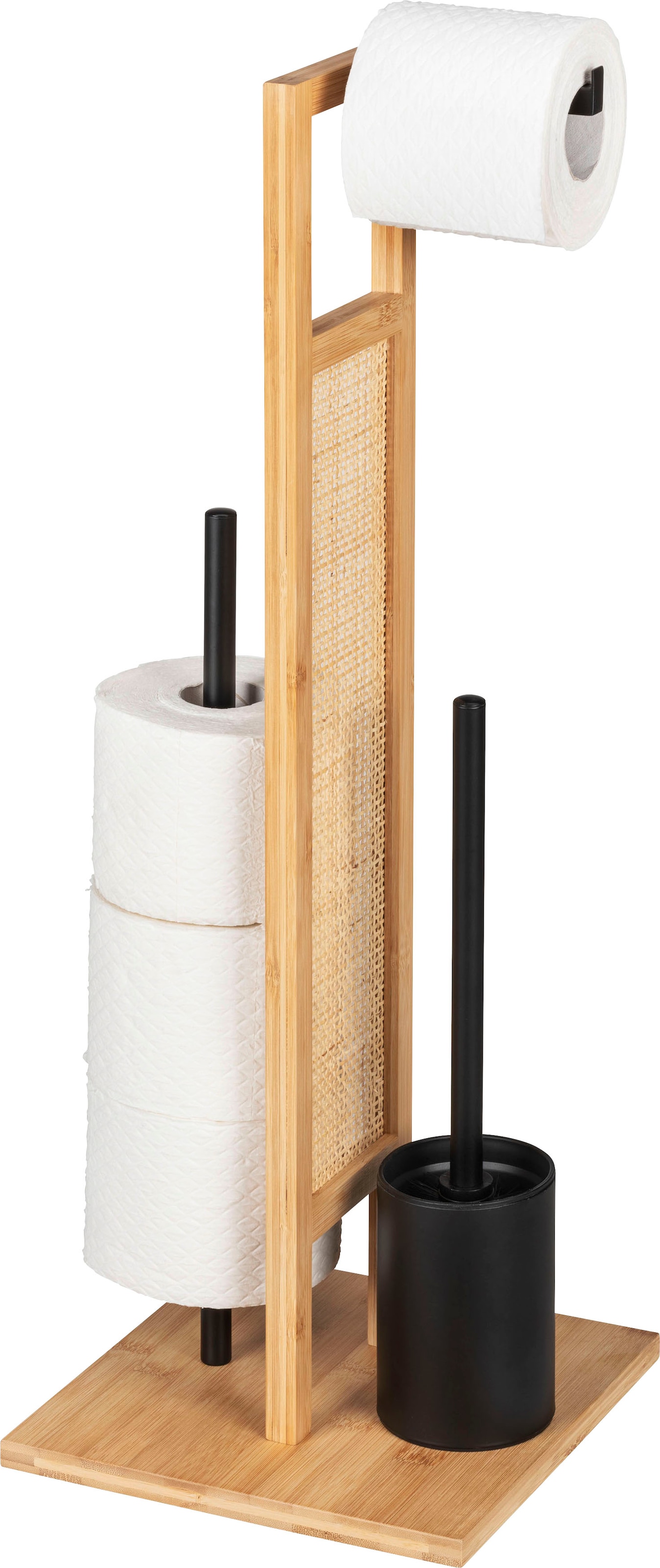 WENKO WC-Garnitur »Rivalta Allegre«, aus Bambus-Stahl-Edelstahl, aus Rattan und Bambus