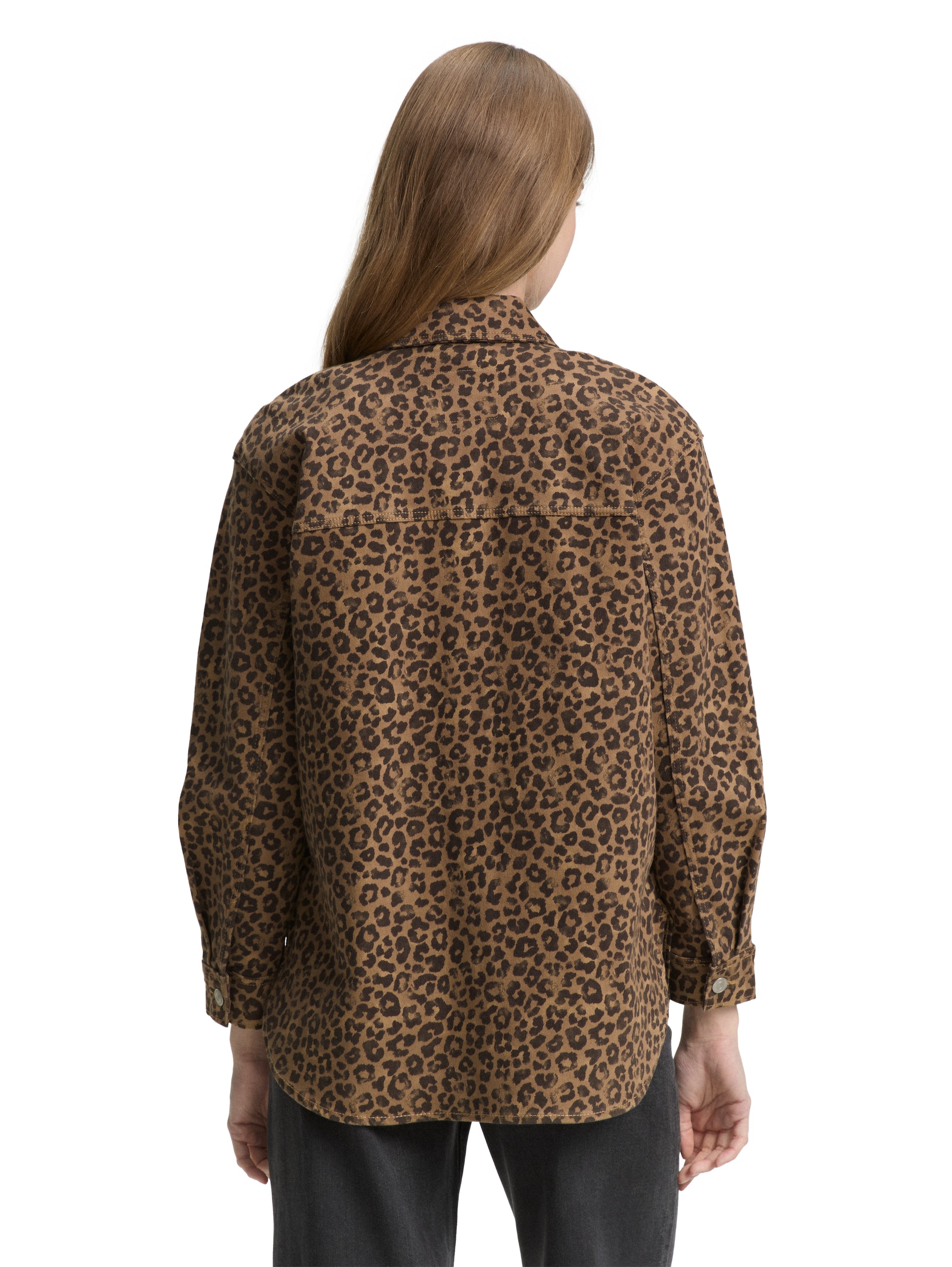 TOM TAILOR Denim Langarmbluse, mit Animal-Print günstig online kaufen