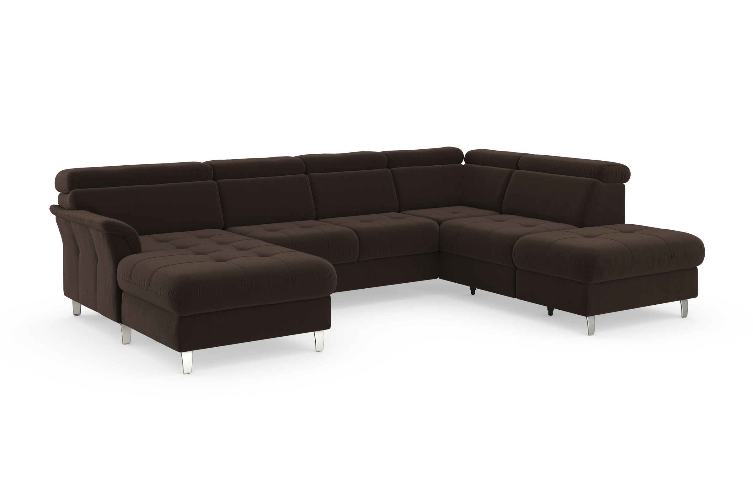 sit&more Wohnlandschaft »Marano U-Form«, inklusive Kopfteilverstellung, wahlweise mit Bettfunktion, Bettkasten