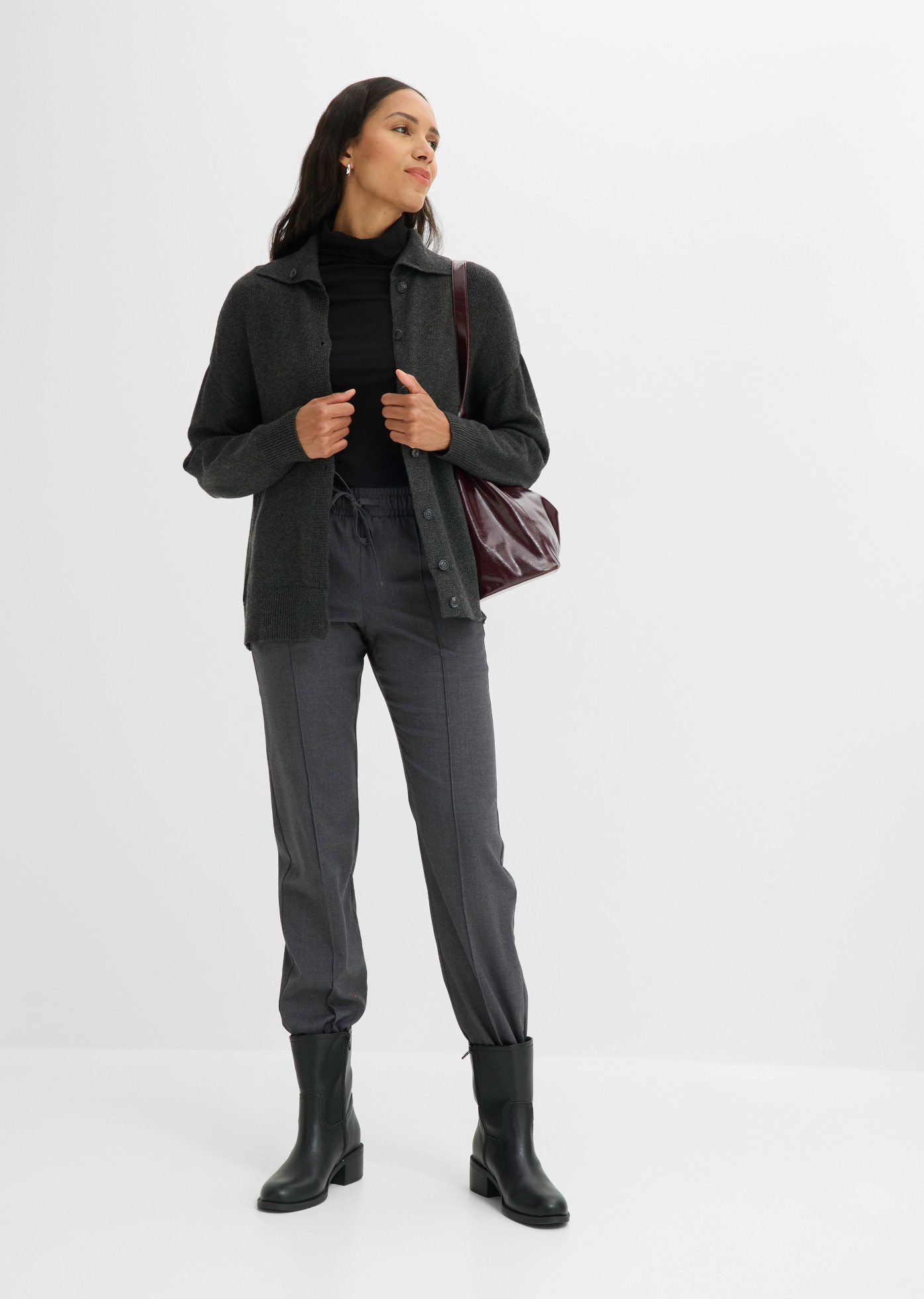 bonprix Strickjacke mit Knopfleiste, Loose Fit, im Casual-Stil