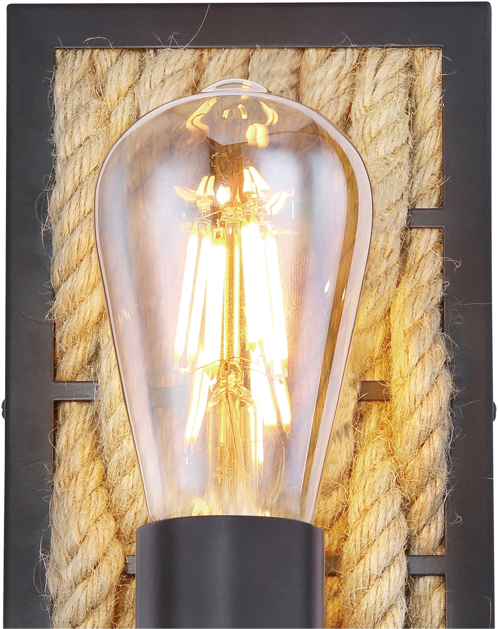 GLOBO LIGHTING Wandleuchte »HALIA« E27 1 Stk. Wandleuchte für Flur & Wohnzimmer schwarz