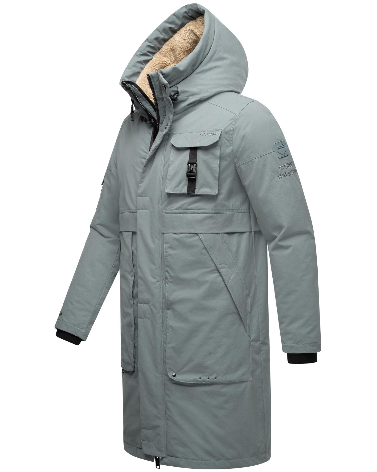 Stone Harbour Wintermantel »Cyriaan XX«, Langer Herren Winterparka mit großen Eingrifftaschen