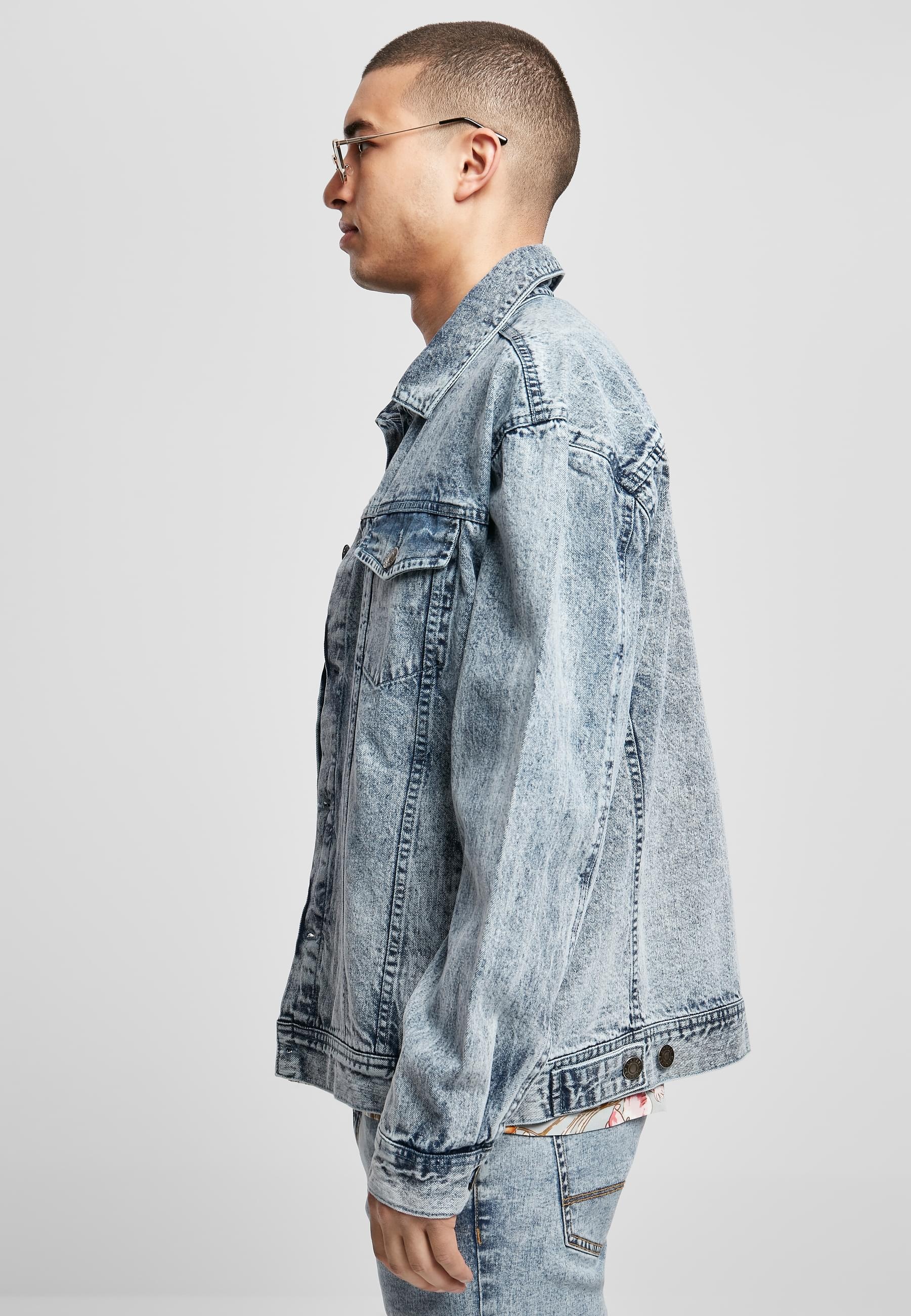 URBAN CLASSICS Allwetterjacke »Urban Classics Herren Oversized Denim Jacket«, (1 St.), ohne Kapuze