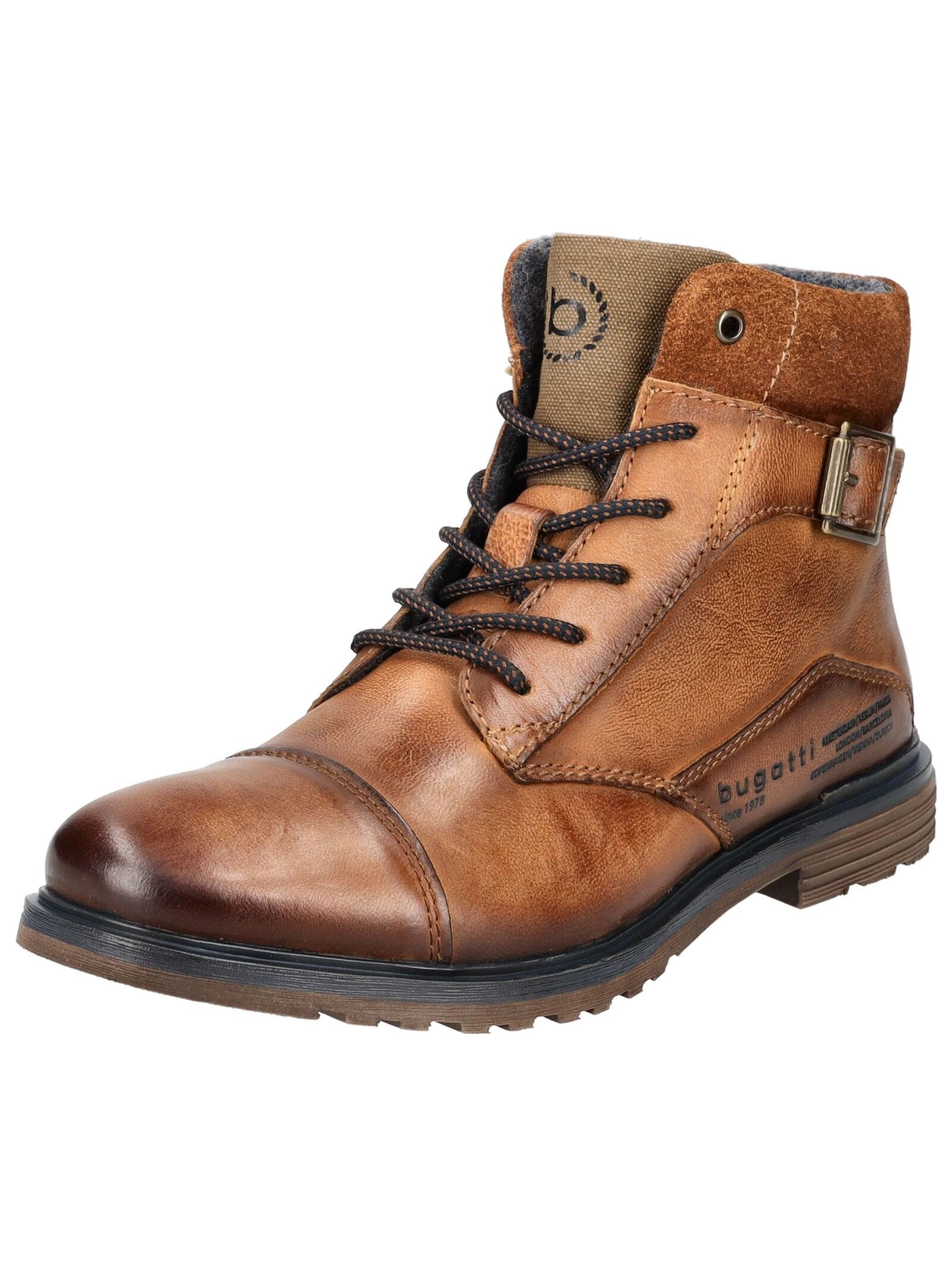 bugatti Schnürstiefelette "bugatti Stiefelette Nubukleder" günstig online kaufen