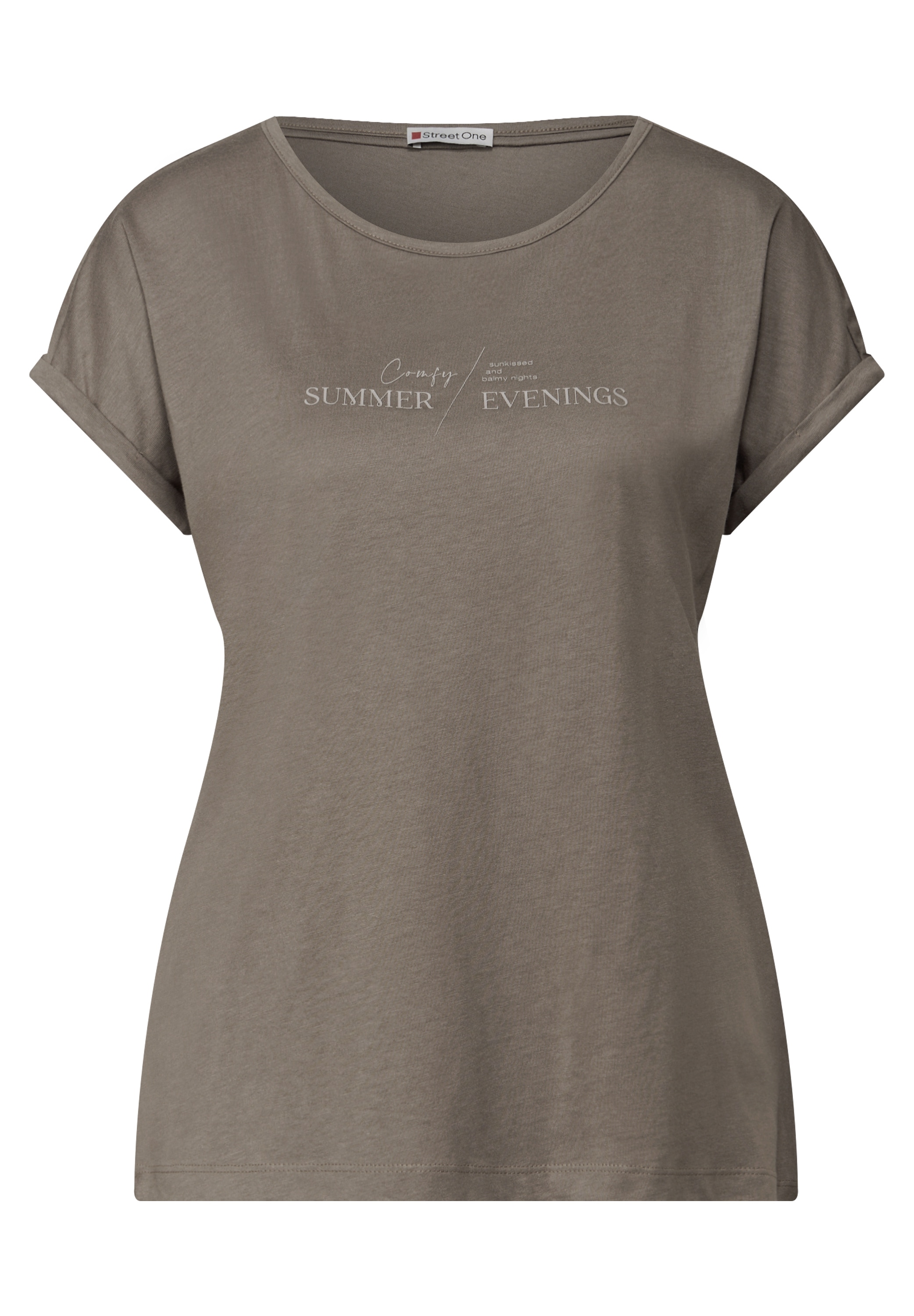 STREET ONE T-Shirt, aus Baumwolle mit Stretchante
