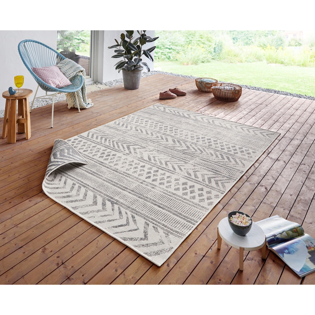 NORTHRUGS Teppich »BIRI Wendeteppich«, rechteckig, In-& Outdoor, Wetterfest, Balkon, Garten, Wohnzimmer, Wasserfest, Boho