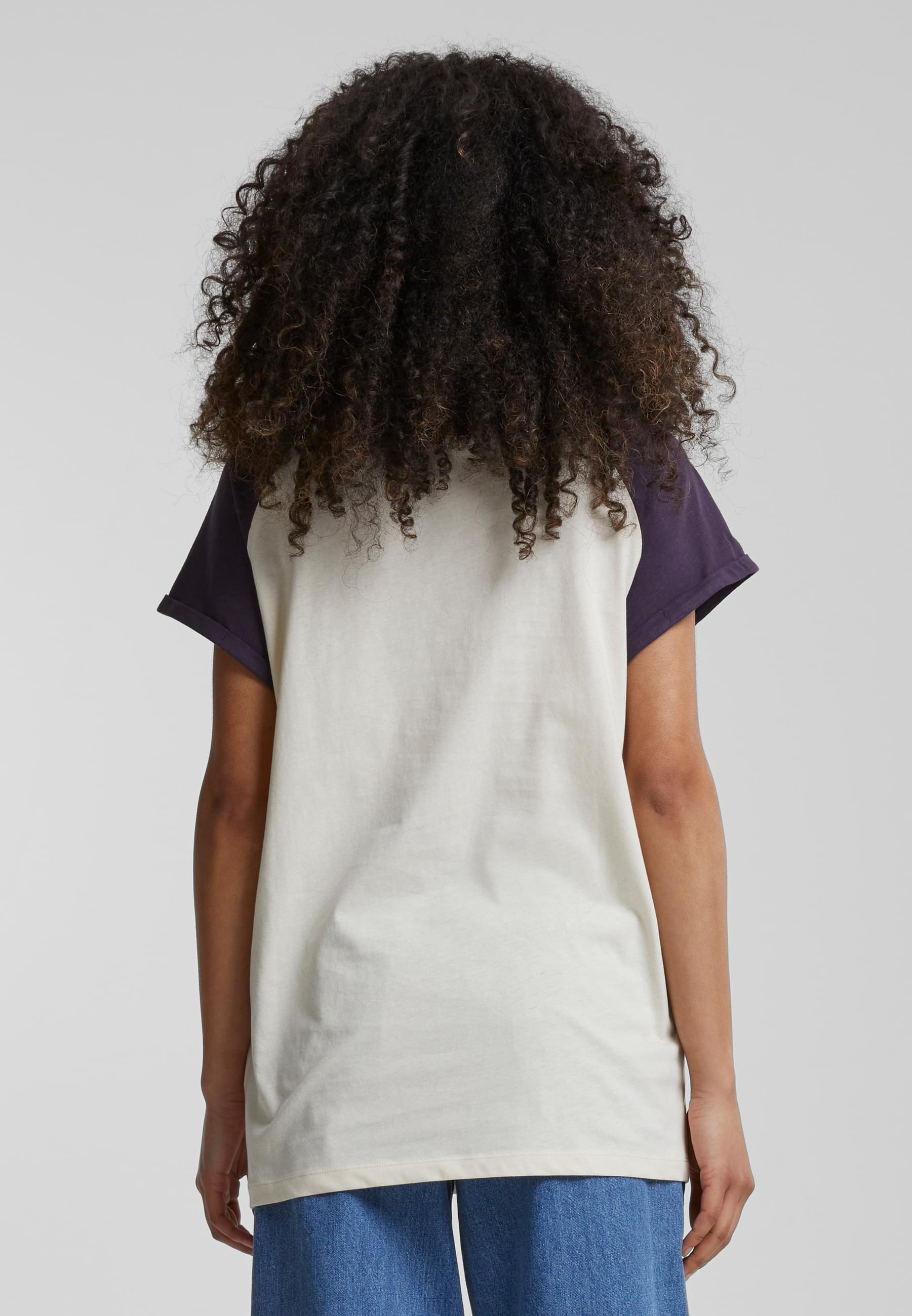 URBAN CLASSICS Kurzarmshirt »Urban Classics Damen Ladies Contrast Raglan Tee«, (1 tlg.)