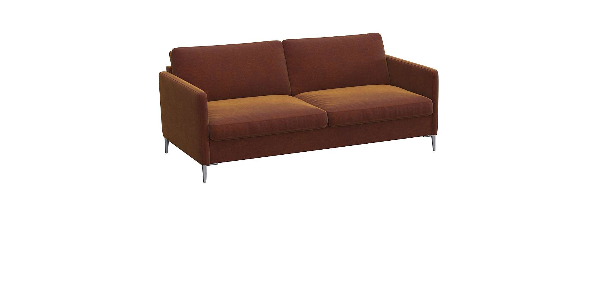 FLEXLUX 2,5-Sitzer »Fiore, super Sitzkomfort durch Kaltschaum im Sitz«, schmale Armlehnen, Füße Alu
