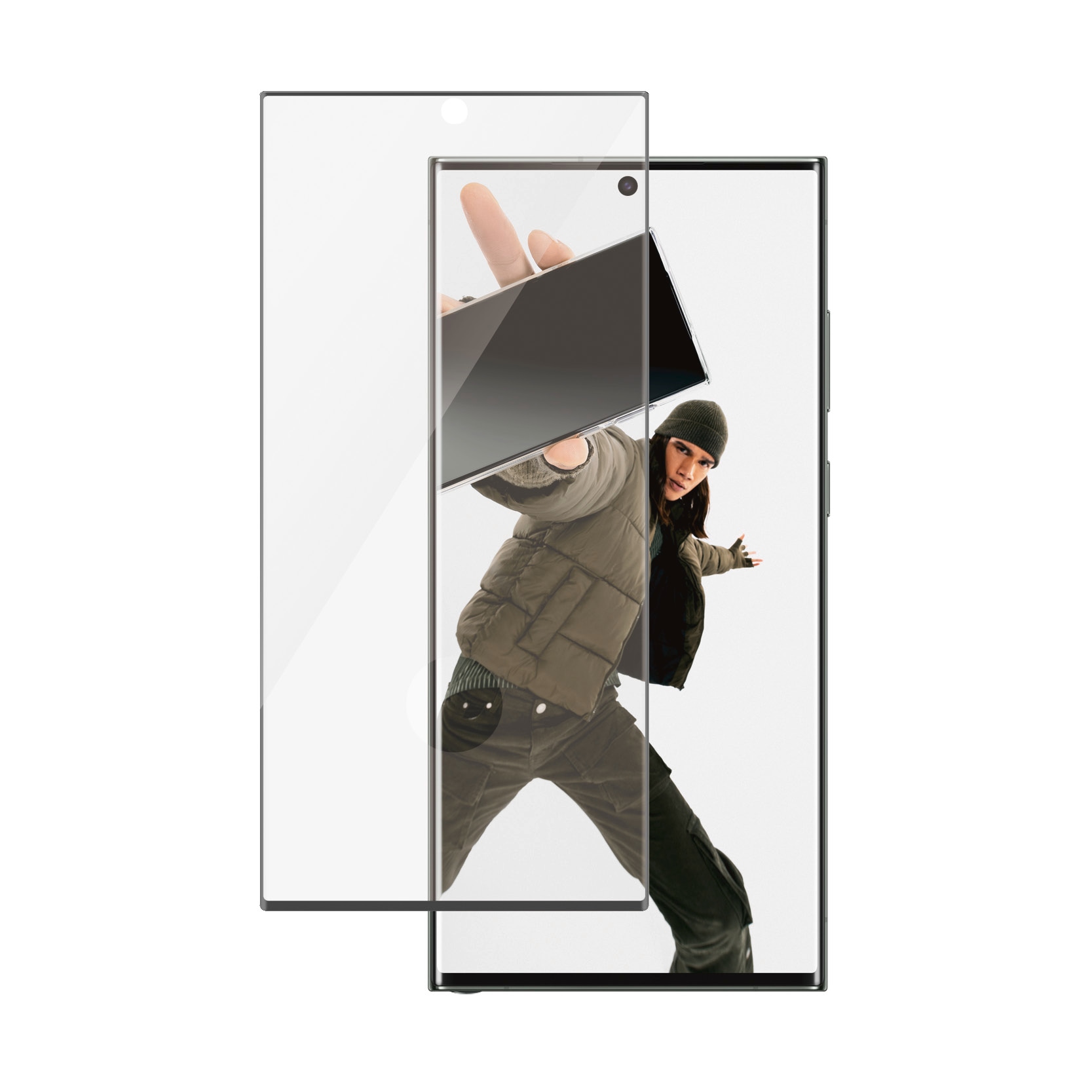 PanzerGlass Displayschutzglas »Ultra Wide Fit Screen Protector«, für Samsung Galaxy S24 Ultra, Displayschutzfolie, stoßfest, kratzbeständig