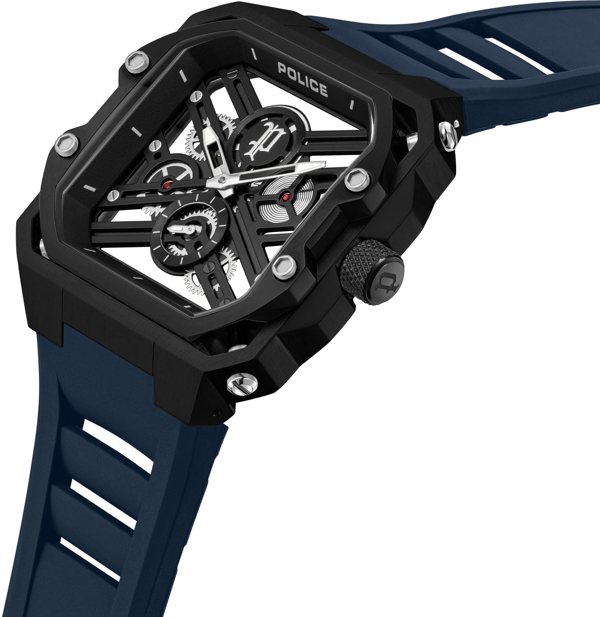 Police Multifunktionsuhr »DISRUPTOR I«, Quarzuhr, Armbanduhr, Herrenuhr, Silikonarmband, analog