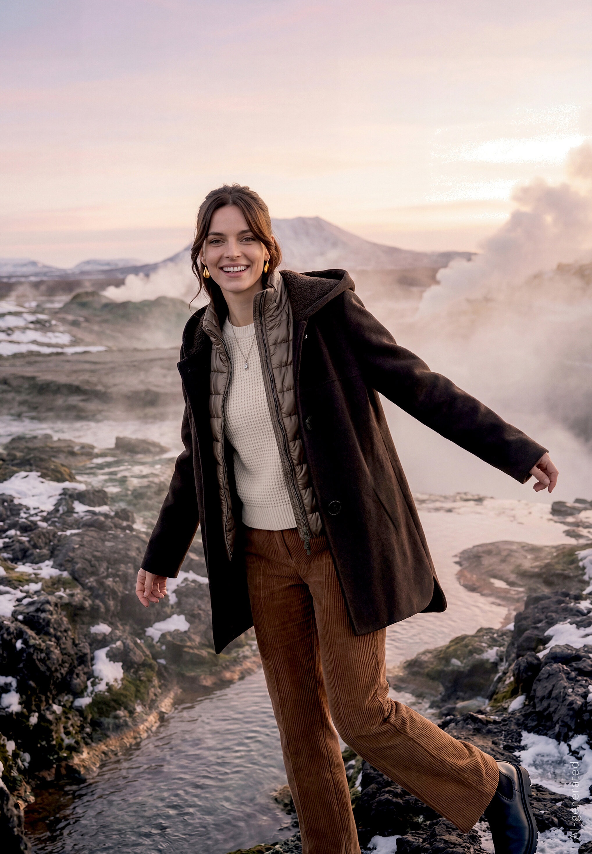 Gil Bret Wolljacke »Damen mit Kapuze« mit Kapuze