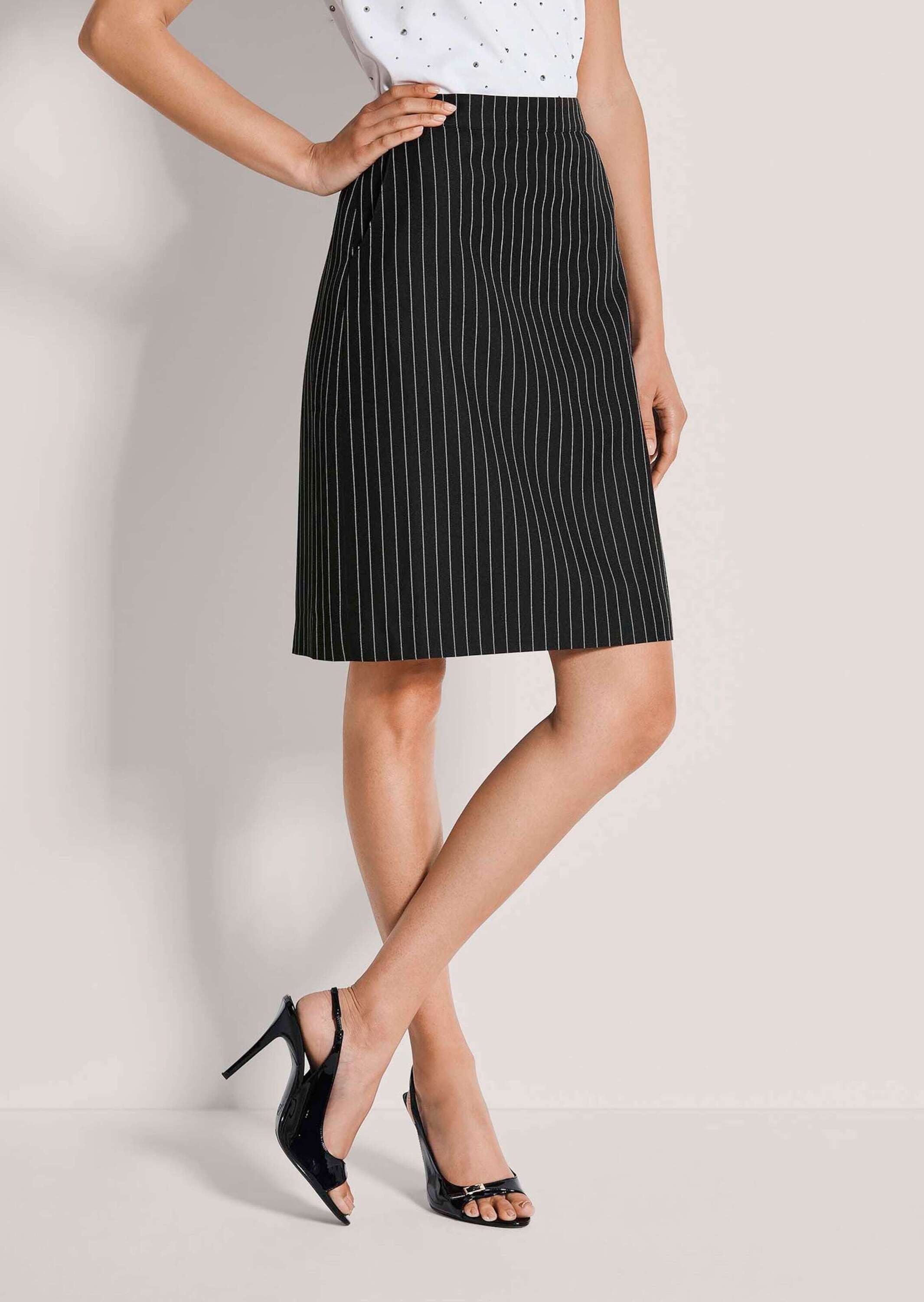 MADELEINE Bleistiftrock »Midirock Bleistiftrock mit Nadelstreifen« Feine Nadelstreifen