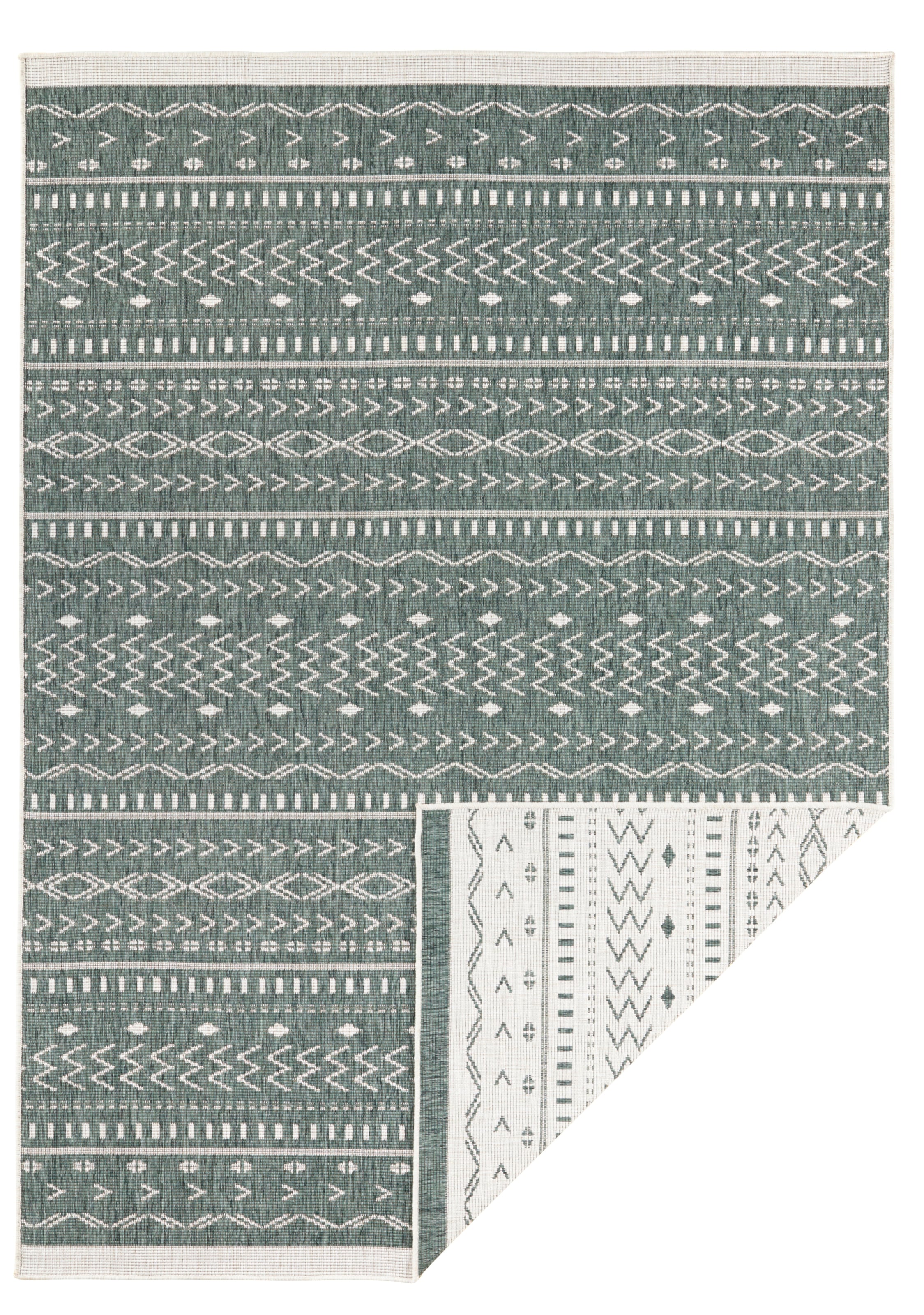 NORTHRUGS Teppich »Kuba Wendeteppich«, rechteckig, 5 mm Höhe, In-& Outdoor, Wetterfest, Balkon, Läufer, Wohnzimmer, Wasserfest