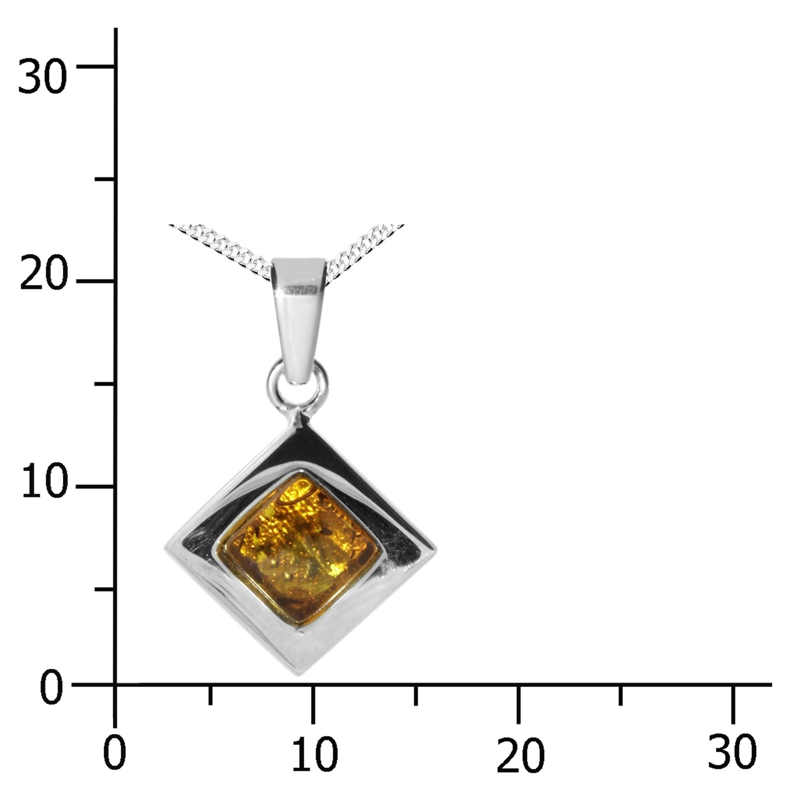 Kette mit Anhänger OSTSEE-SCHMUCK "Ostsee-Schmuck Kette mit Anhänger Alvina" Gr. 42, silber, Halsketten, Damen, 42cm, Silber 925 (Sterlingsilber), L: 42 2
