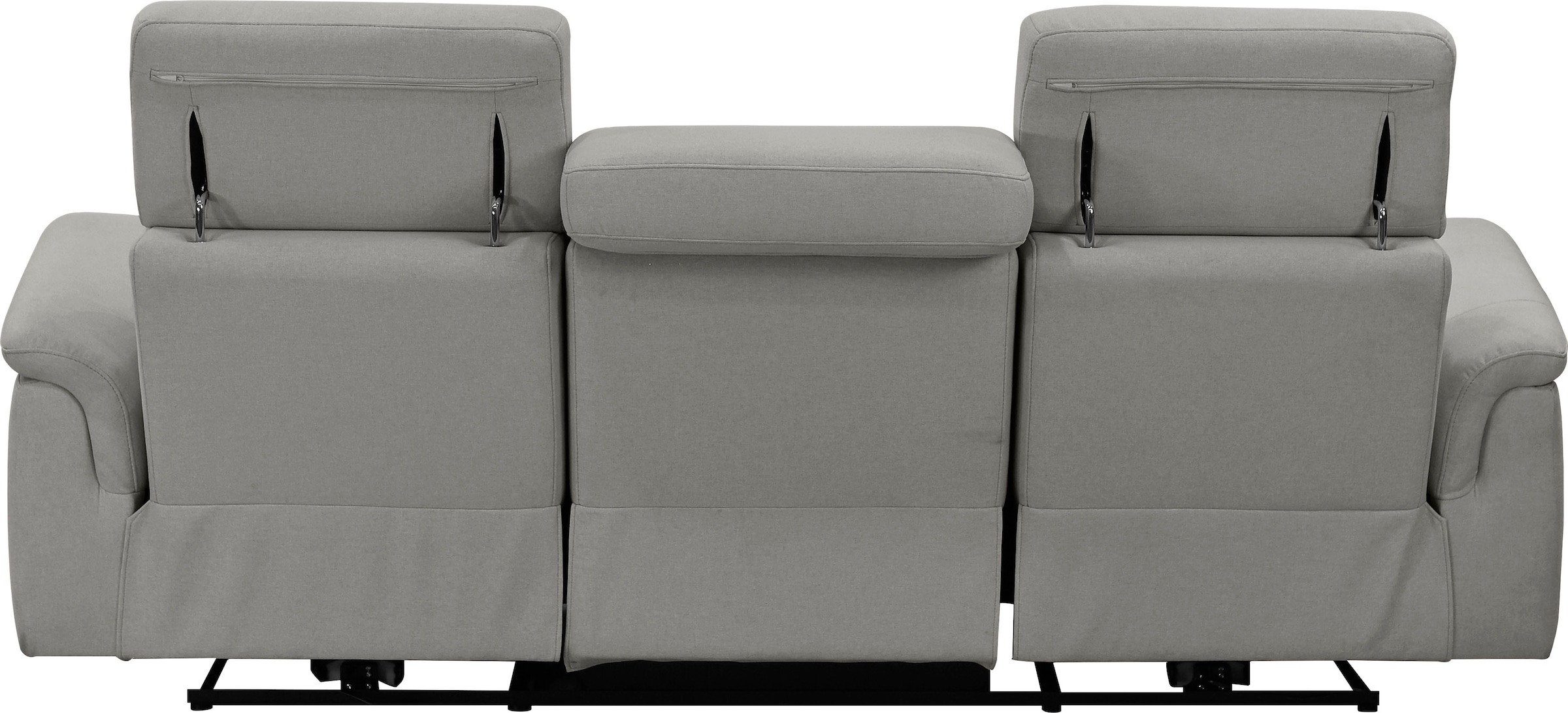 Places of Style 3-Sitzer »Pareli 229cm, manuelle u. elektr. Relaxfunktion in 2 Sitzen«, USB, KT-Verstellung, LED Beleuchtung, in Echtleder, Kunstleder, Web