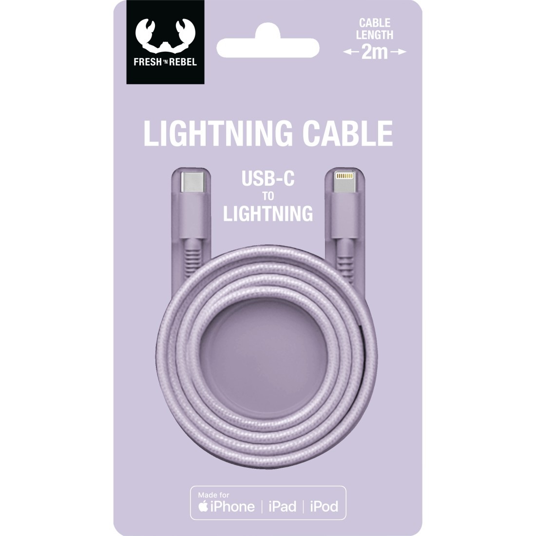Fresh´n Rebel Smartphone-Kabel »USB-C - Lightning-Kabel "Fabriq", 2m«, USB Typ C-Lightning, 200 cm