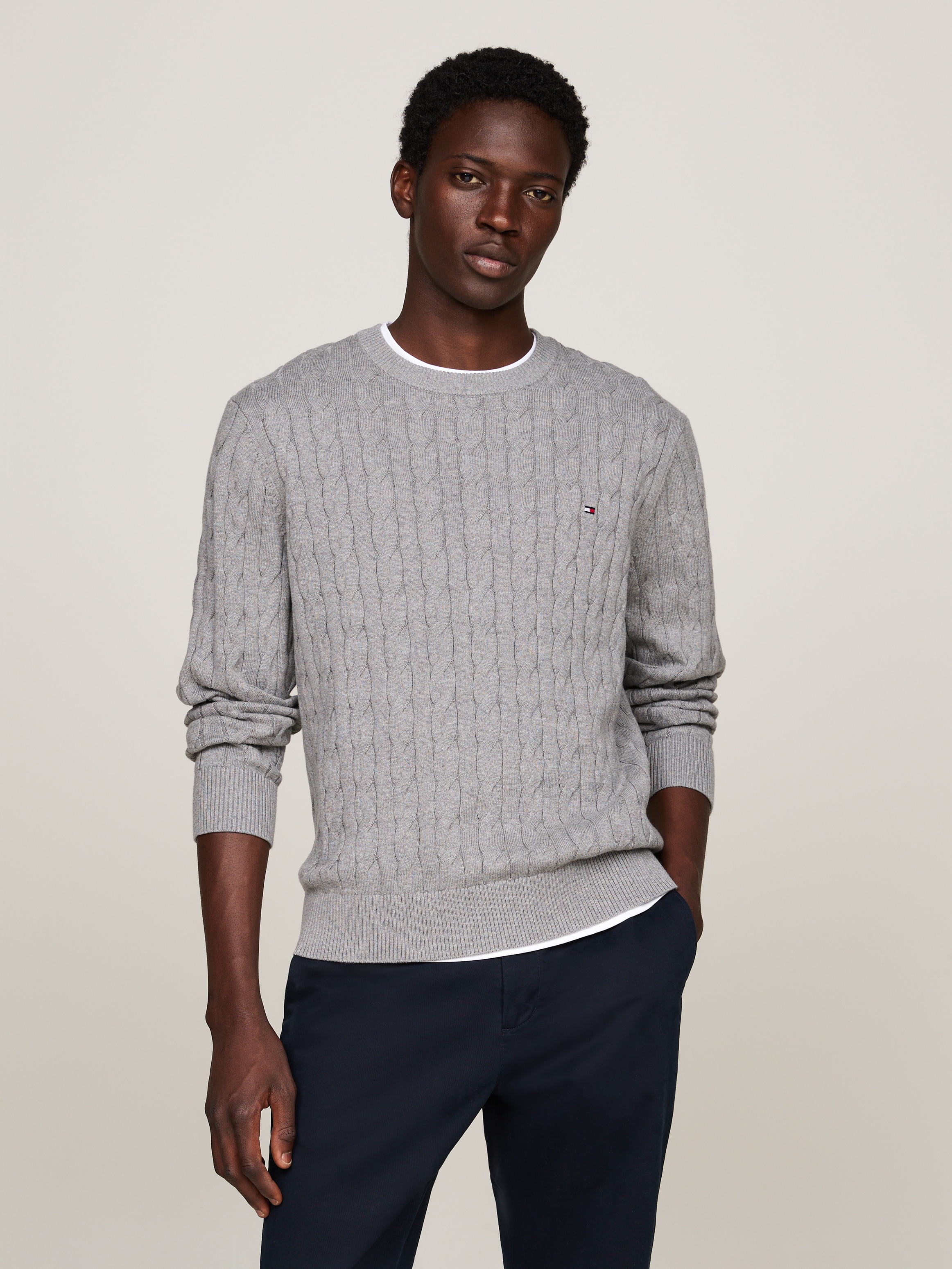 Tommy Hilfiger Strickpullover »CLASSIC CABLE CREW NECK«