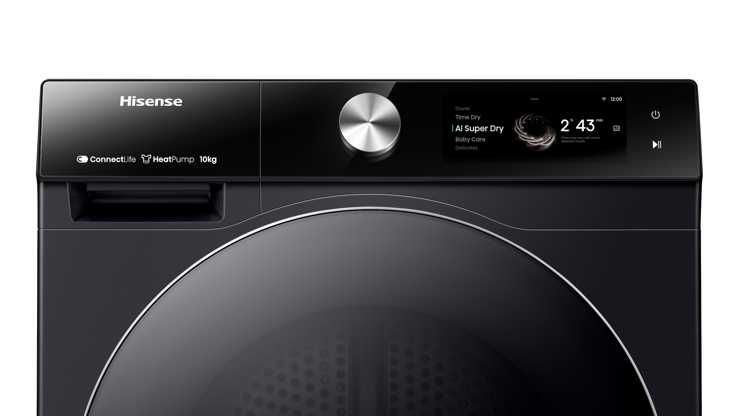 Hisense Wärmepumpentrockner »DH7S107BW«, Dynamisches TFT-Touch-Display