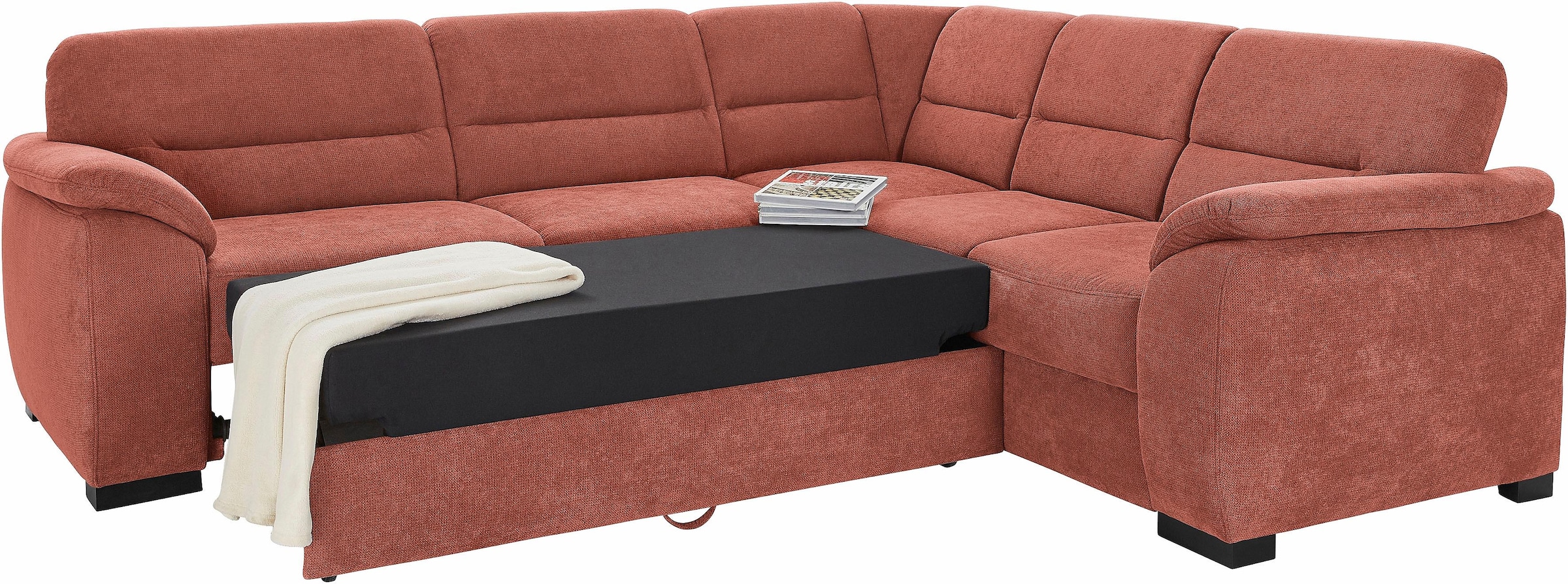 sit&more Ecksofa »Montego L-Form«, wahlweise mit Bettfunktion und Schubkasten