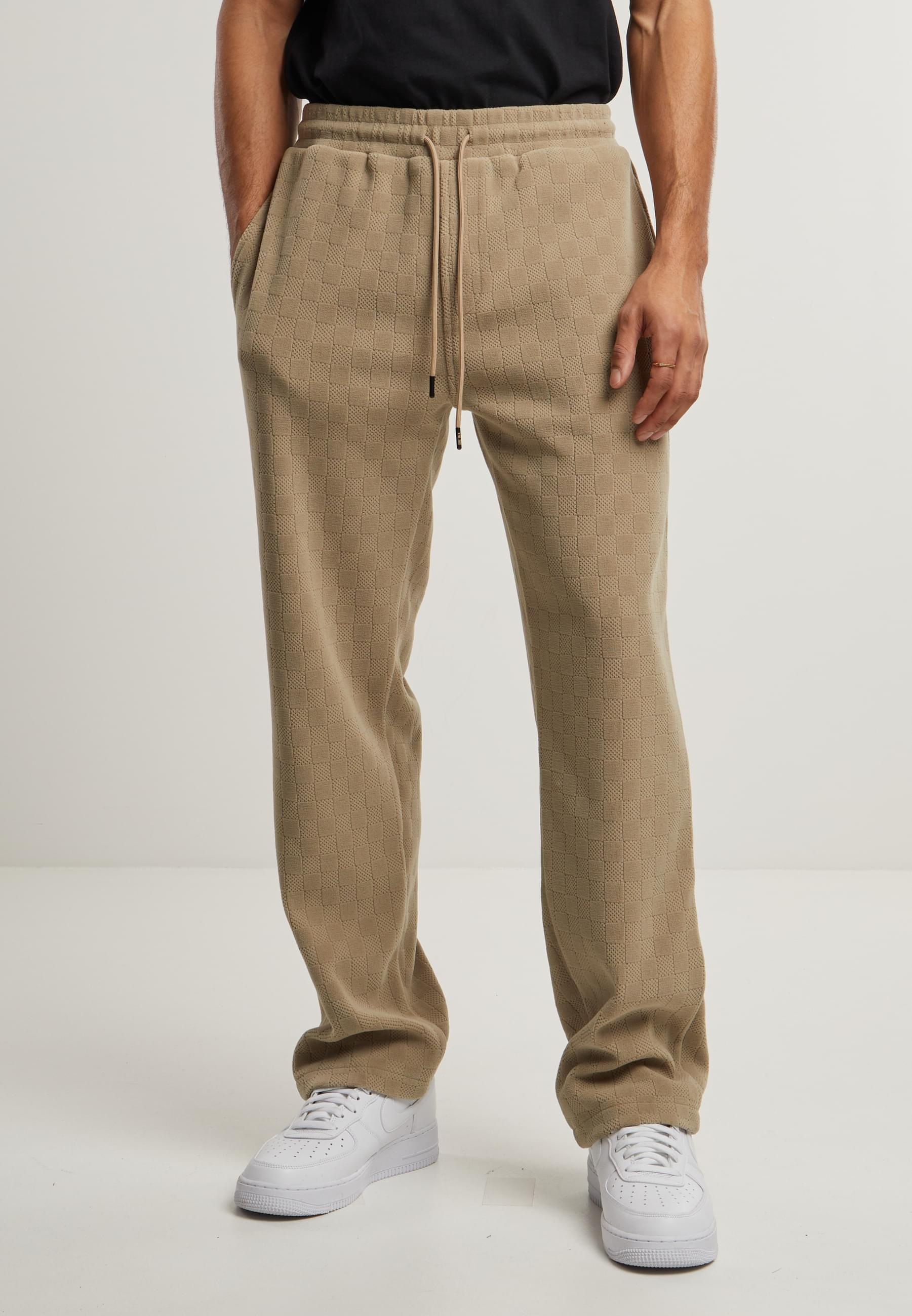 URBAN CLASSICS Jogginghose »Urban Classics Jacquard Velvet Wide Sweatpants«, (1 tlg.)