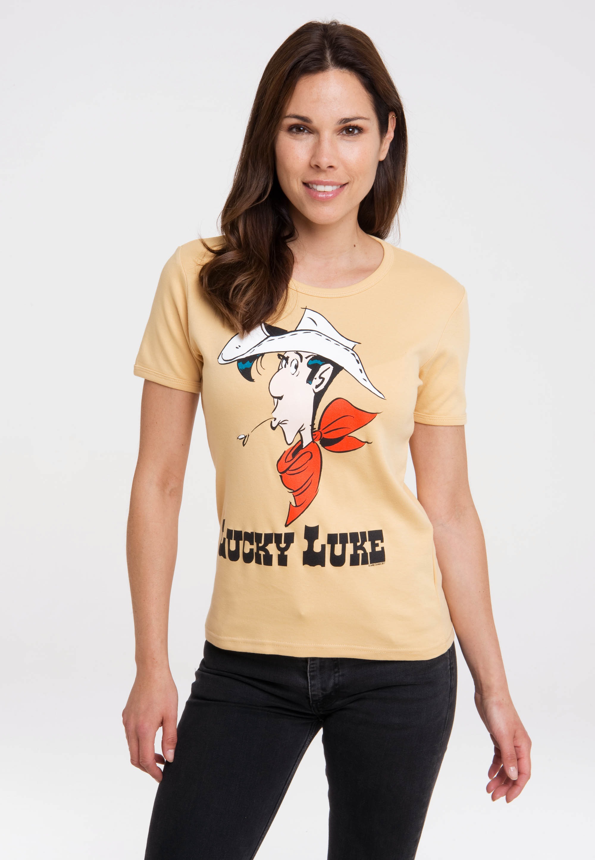 LOGOSHIRT T-Shirt »Lucky Luke Portrait« mit coolem Print