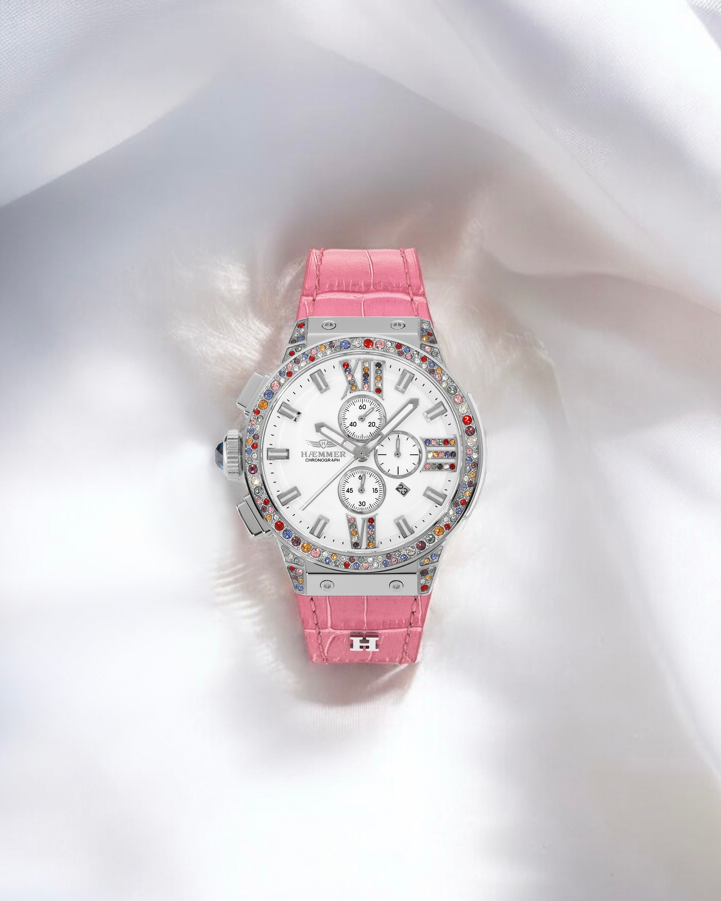 HAEMMER GERMANY Chronograph »EMINENT«, Quarzuhr, Armbanduhr, Damenuhr, analog, Tag, Stoppfunktion