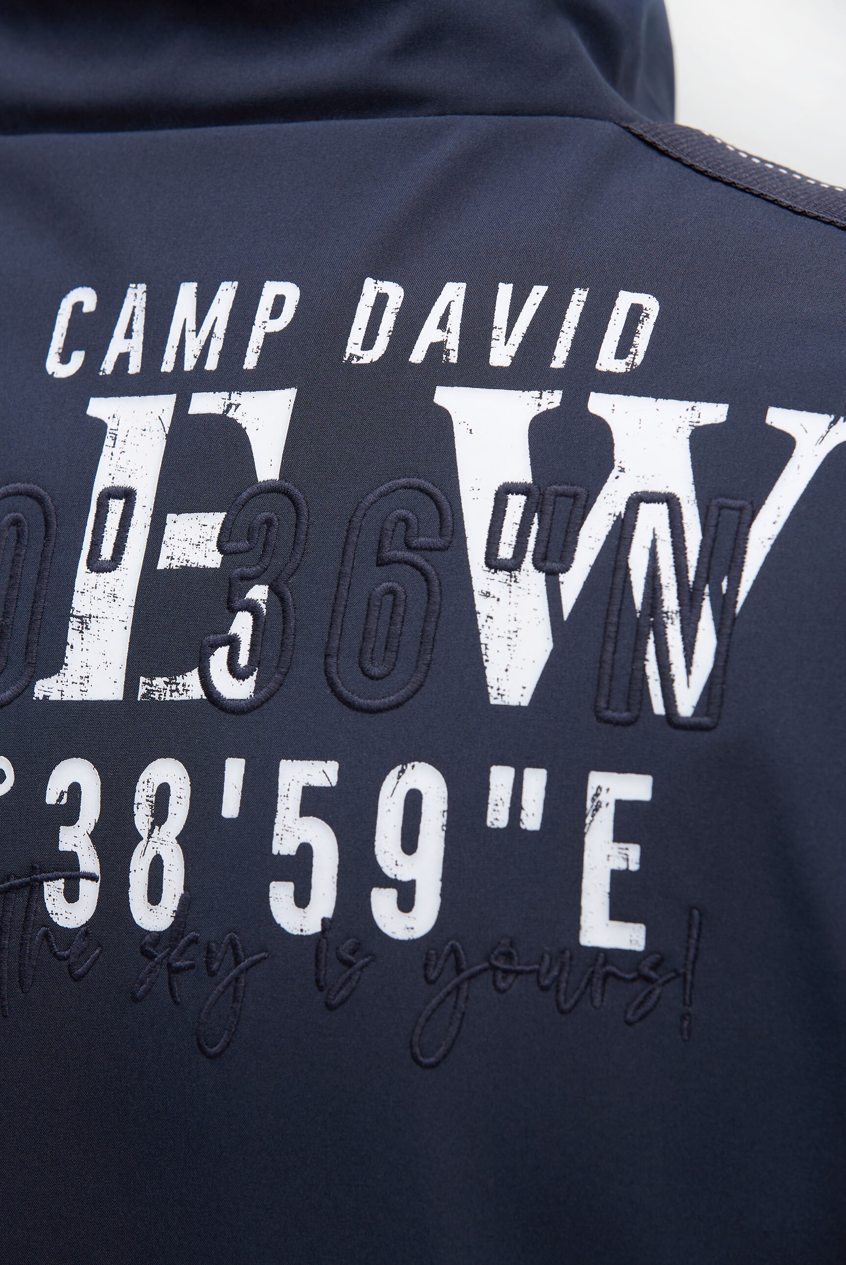 CAMP DAVID Outdoorjacke ohne Kapuze mit Stehkragen
