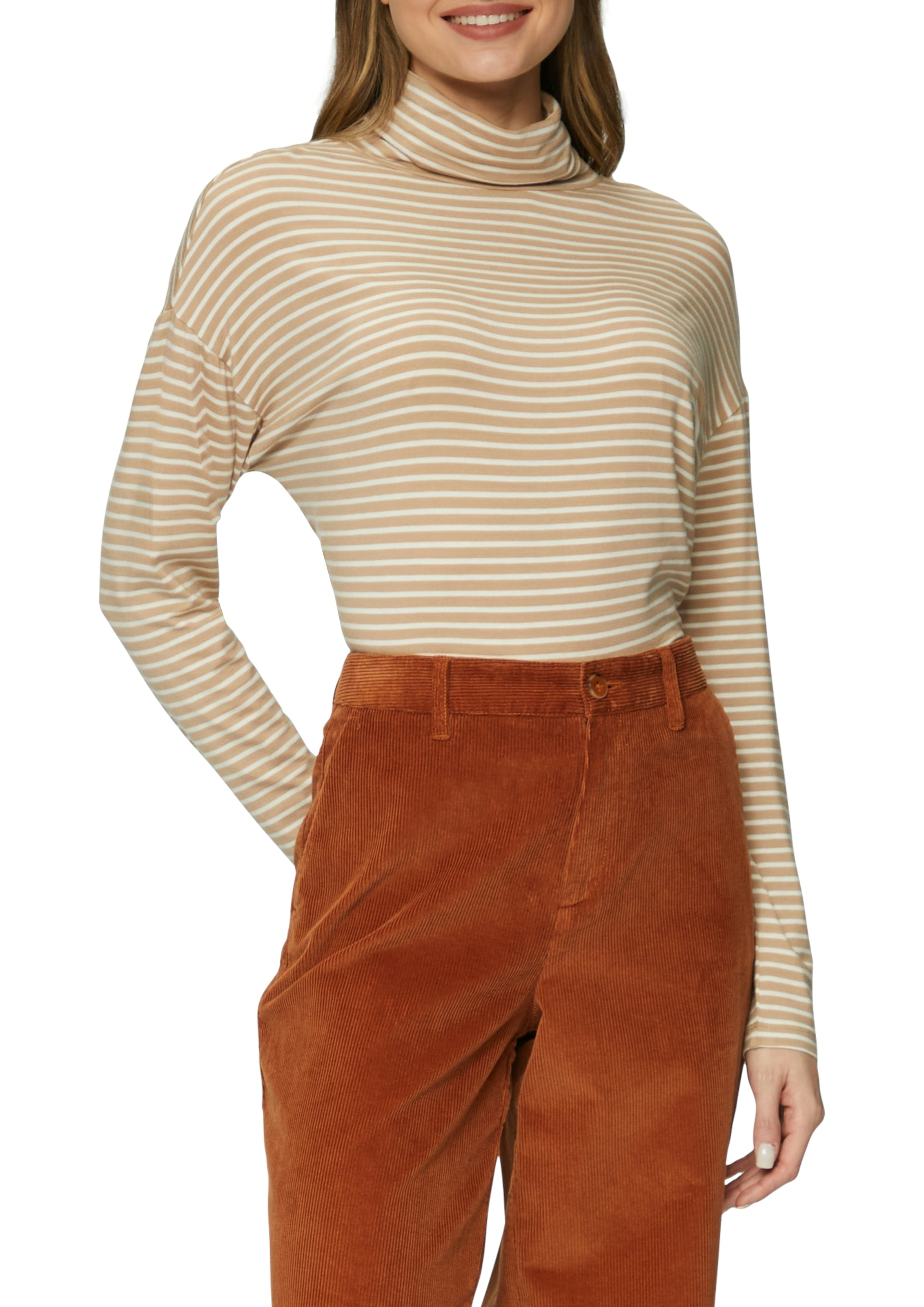 s.Oliver Rollkragenpullover mit Streifenmuster