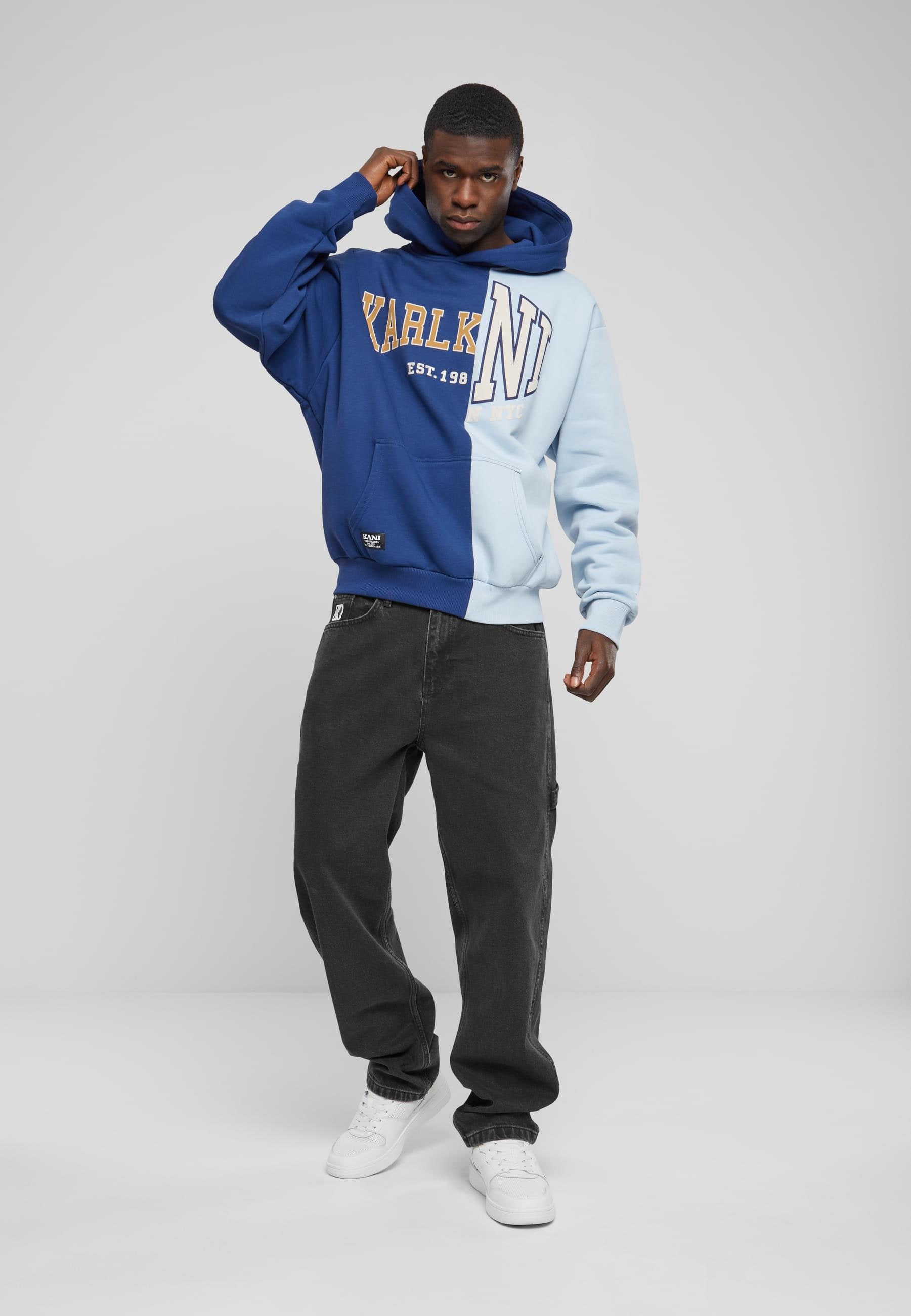 Karl Kani Kapuzensweatshirt »Karl Kani Herren KU234-005-1 KK Woven Retro Split OS Hoodie«, (1 tlg.)