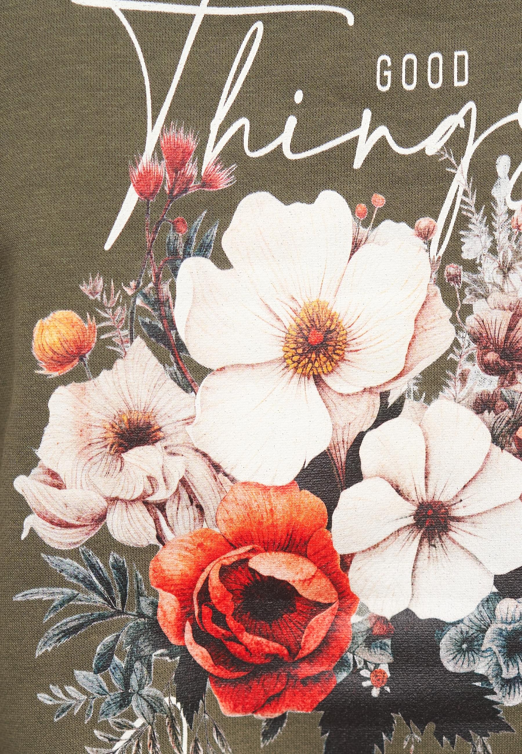 CLOUD 5IVE Kapuzenpullover »CLOUD 5IVE Ladies Good Things Coming Olive Hoody«, 1 Stk.
