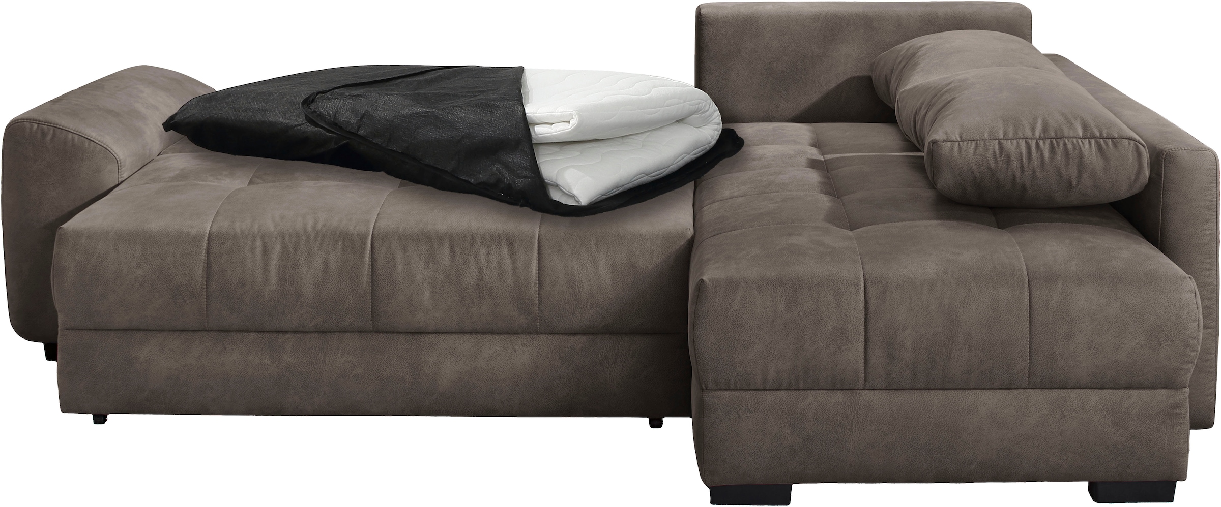 Jockenhöfer Gruppe Ecksofa »Amalfi L-Form, B: 270 cm, Liegefl. 146x224 cm, Dauerschlafsofa« Couch mit Tonnentaschen-Federkern, Topper, Bettkasten & Kissen