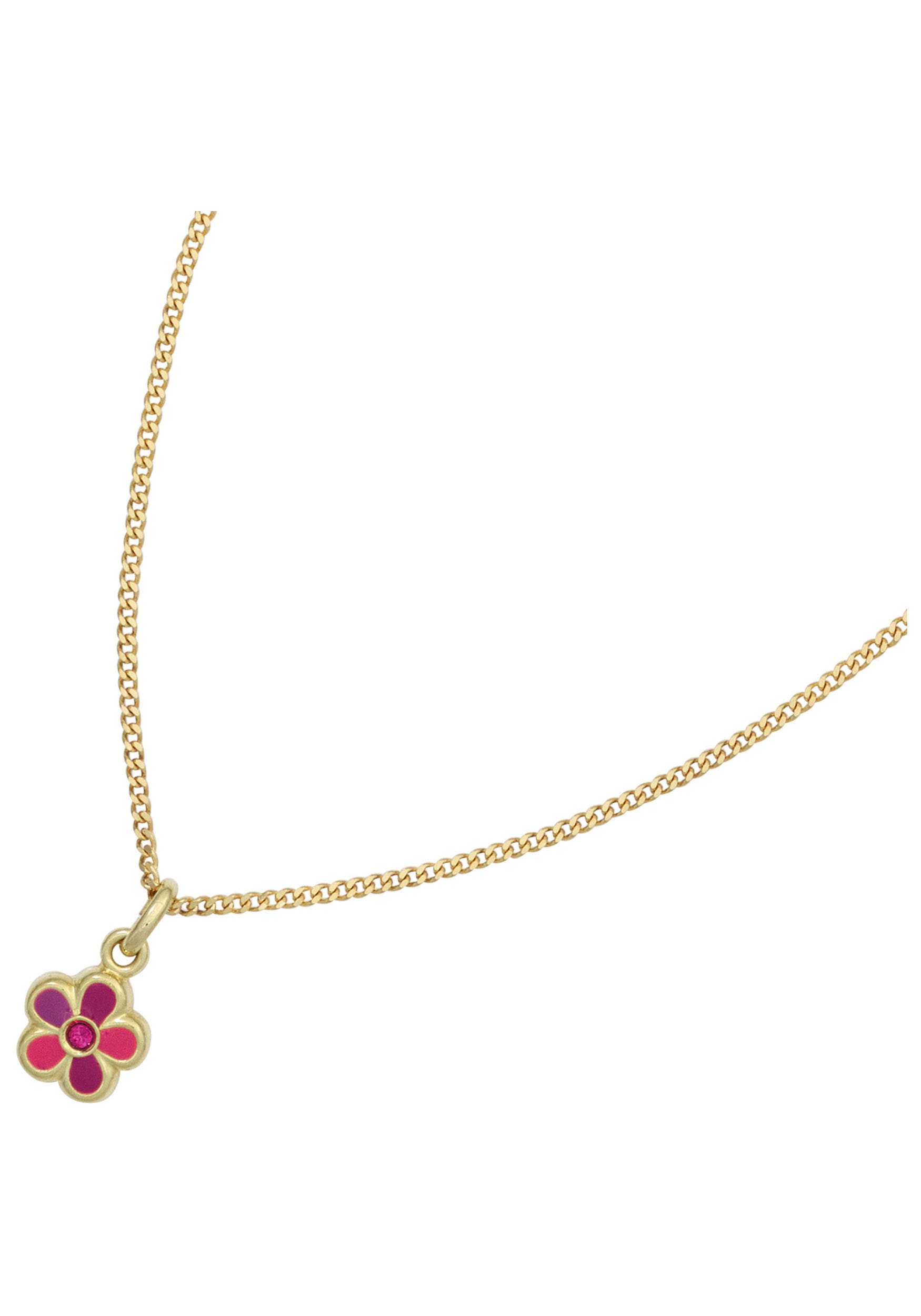 online einem | BAUR Blume«, Gold »Anhänger Blumenanhänger Glasstein 333 kaufen mit JOBO