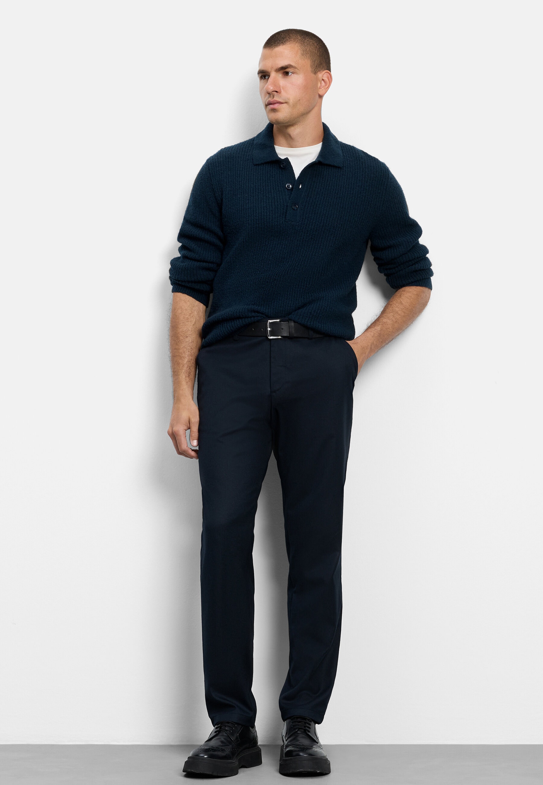 OLYMP Langarm-Poloshirt »OLYMP Casual Strick, Polo langarm«