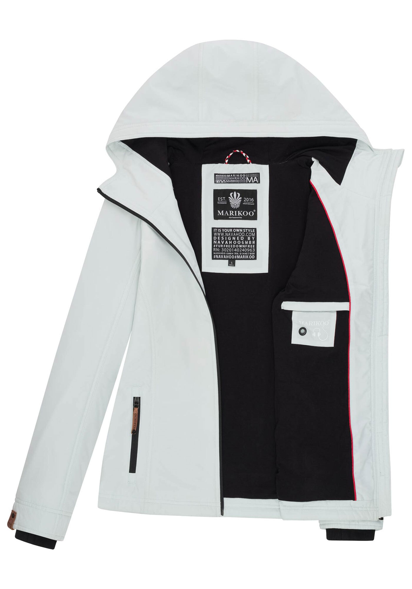 Marikoo Outdoorjacke »Brombeere«, sportliche Übergangsjacke mit Kapuze