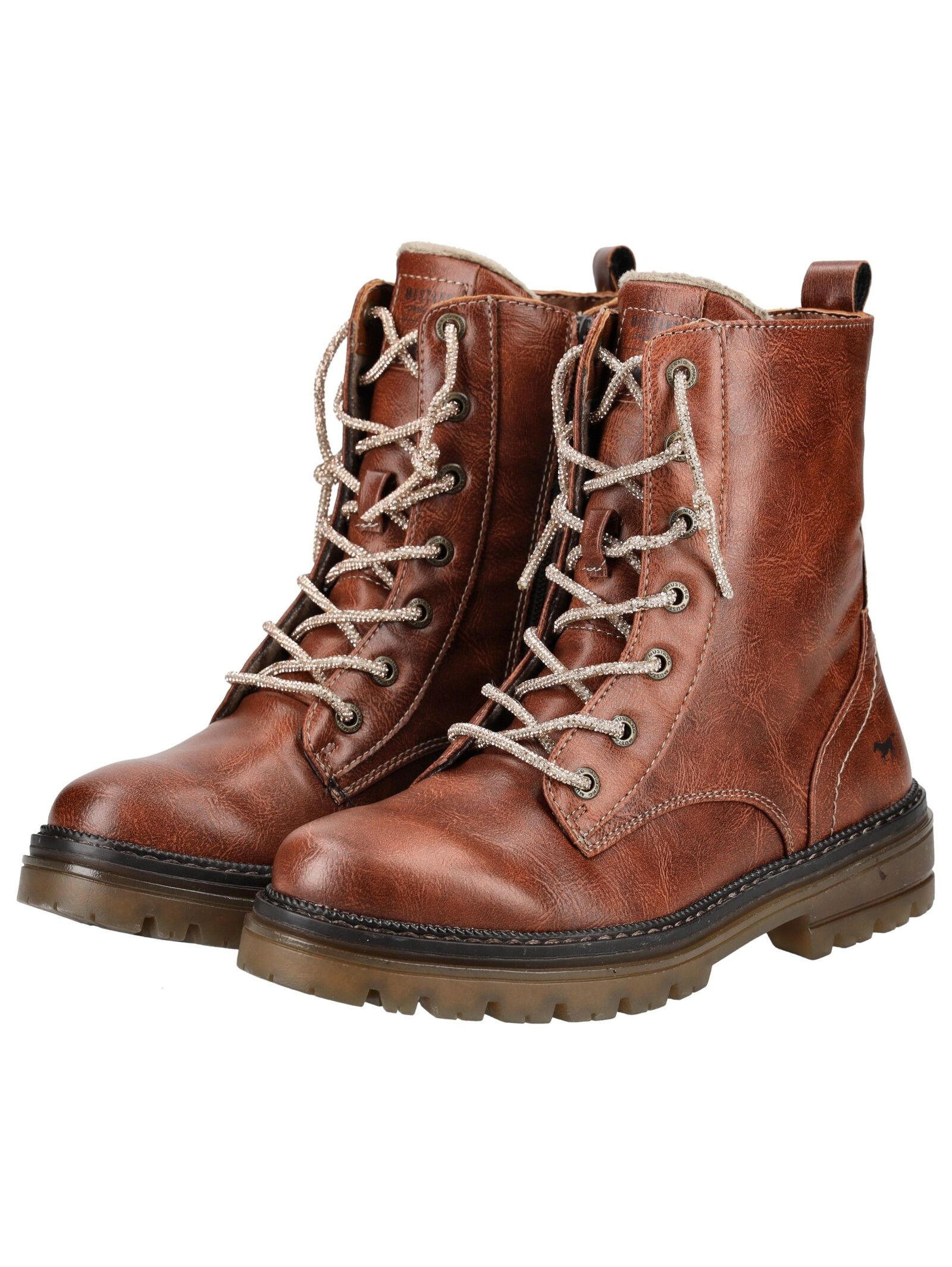 Mustang Shoes Schnürstiefelette »Mustang Shoes Stiefelette Lederimitat«