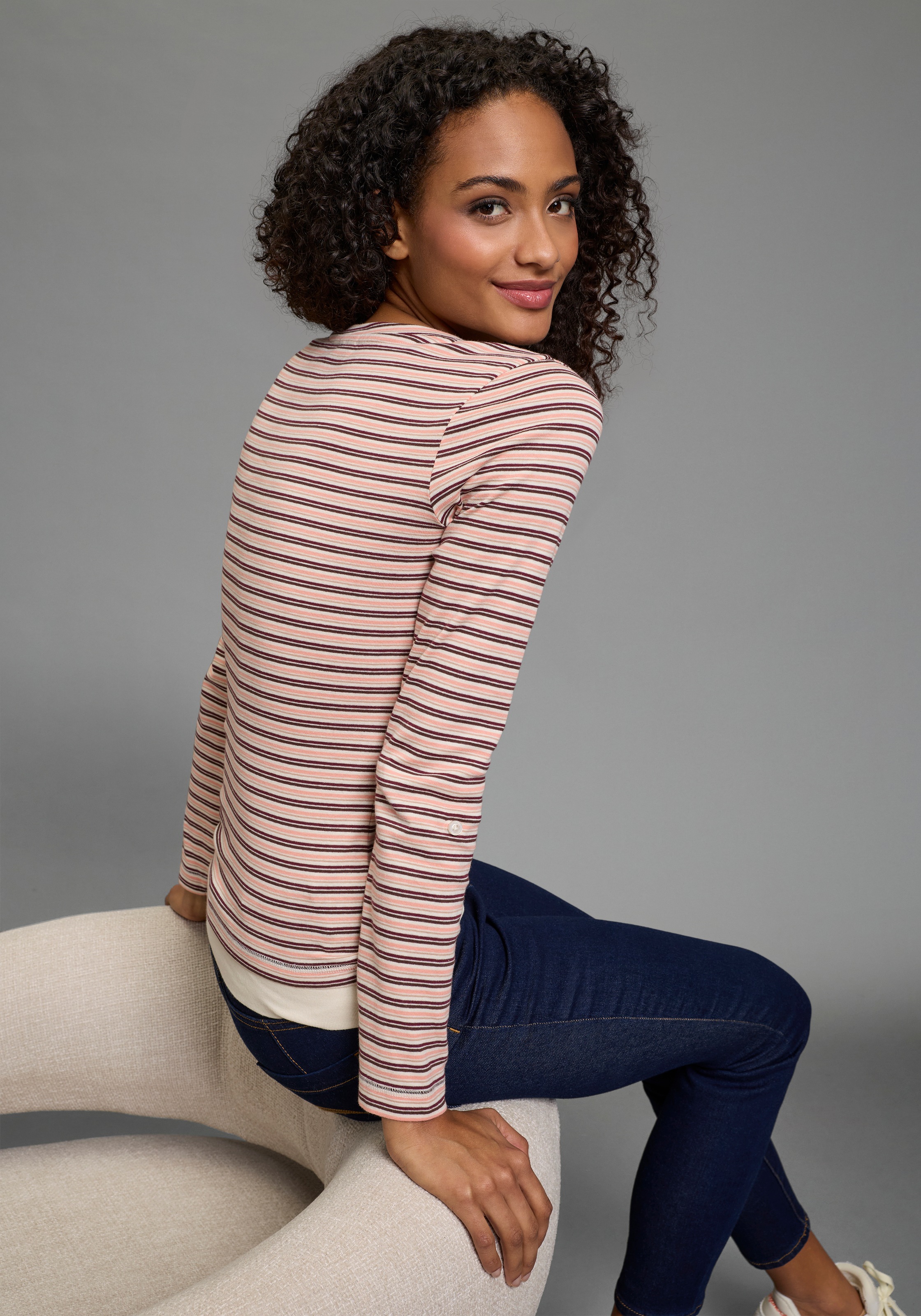 KangaROOS 2-in-1-Shirt Langarm, sehr figurbetont günstig online kaufen