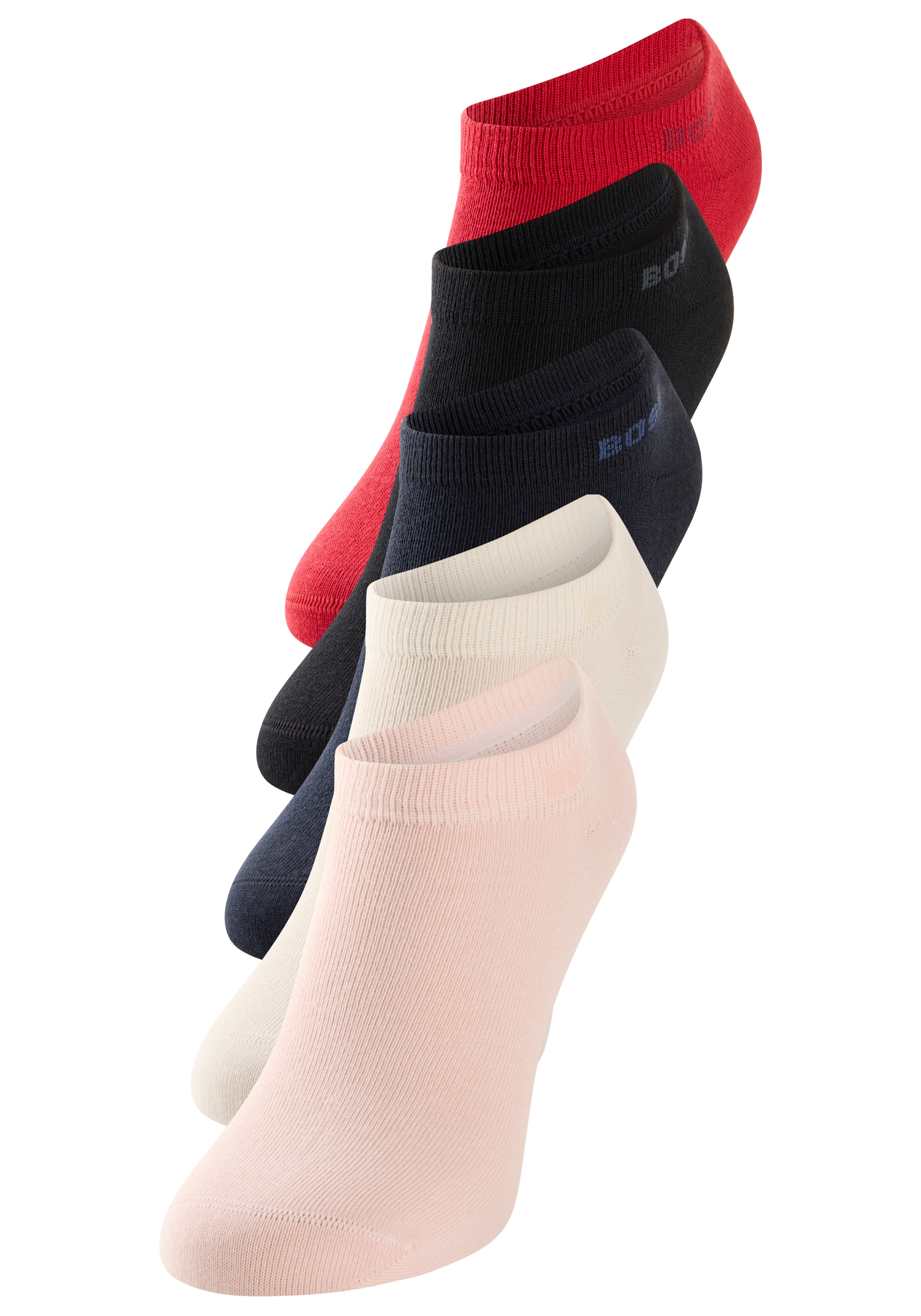 BOSS Sneakersocken "5P AS Logo CC W" Packung, 5er, 5 Paar tlg. mit BOSS-Logoschriftzug
