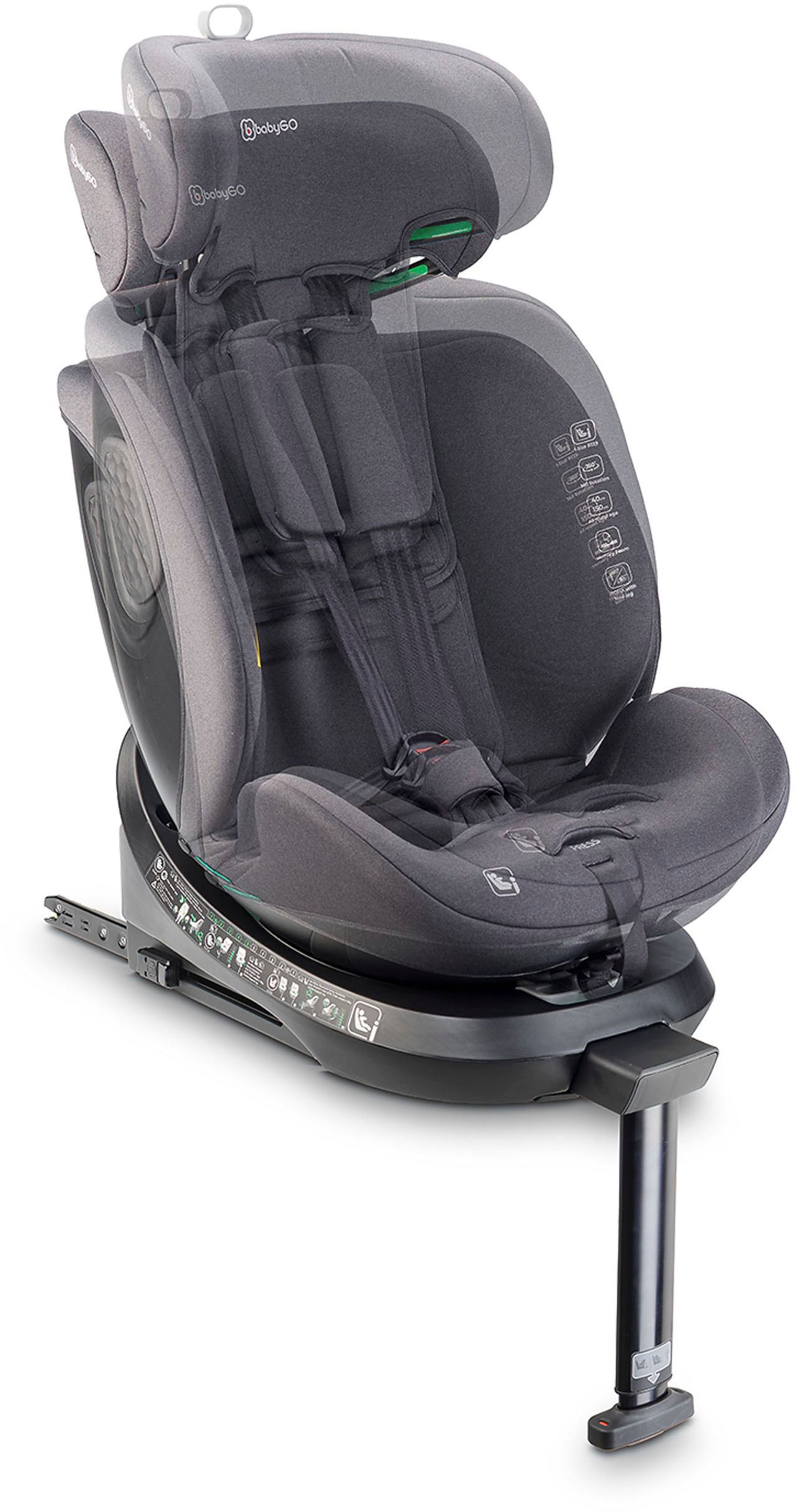 BabyGo Autokindersitz »Move 360 I Size« für Körpergröße von 40-150 cm