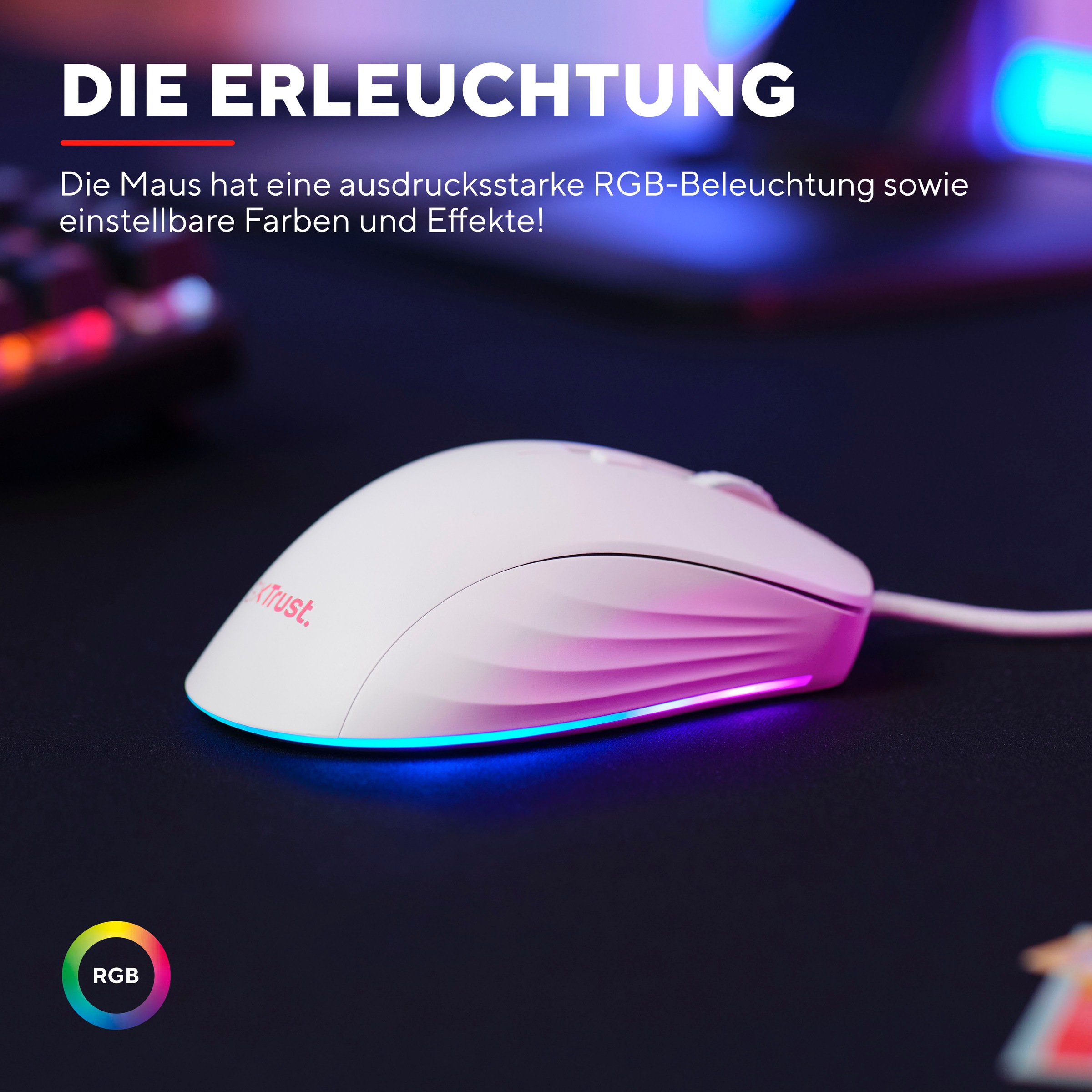 Trust Gaming-Maus »GXT924W Ybar+«, kabelgebunden