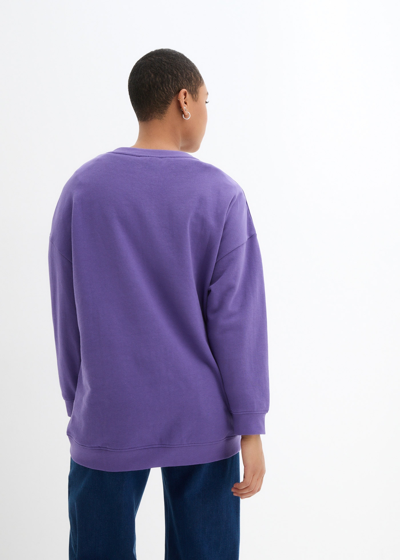 bonprix Sweatshirt »Oversize-Sweatshirt«, lässig geschnittene Passform, Oversize-Fit, mit Rundhalsform
