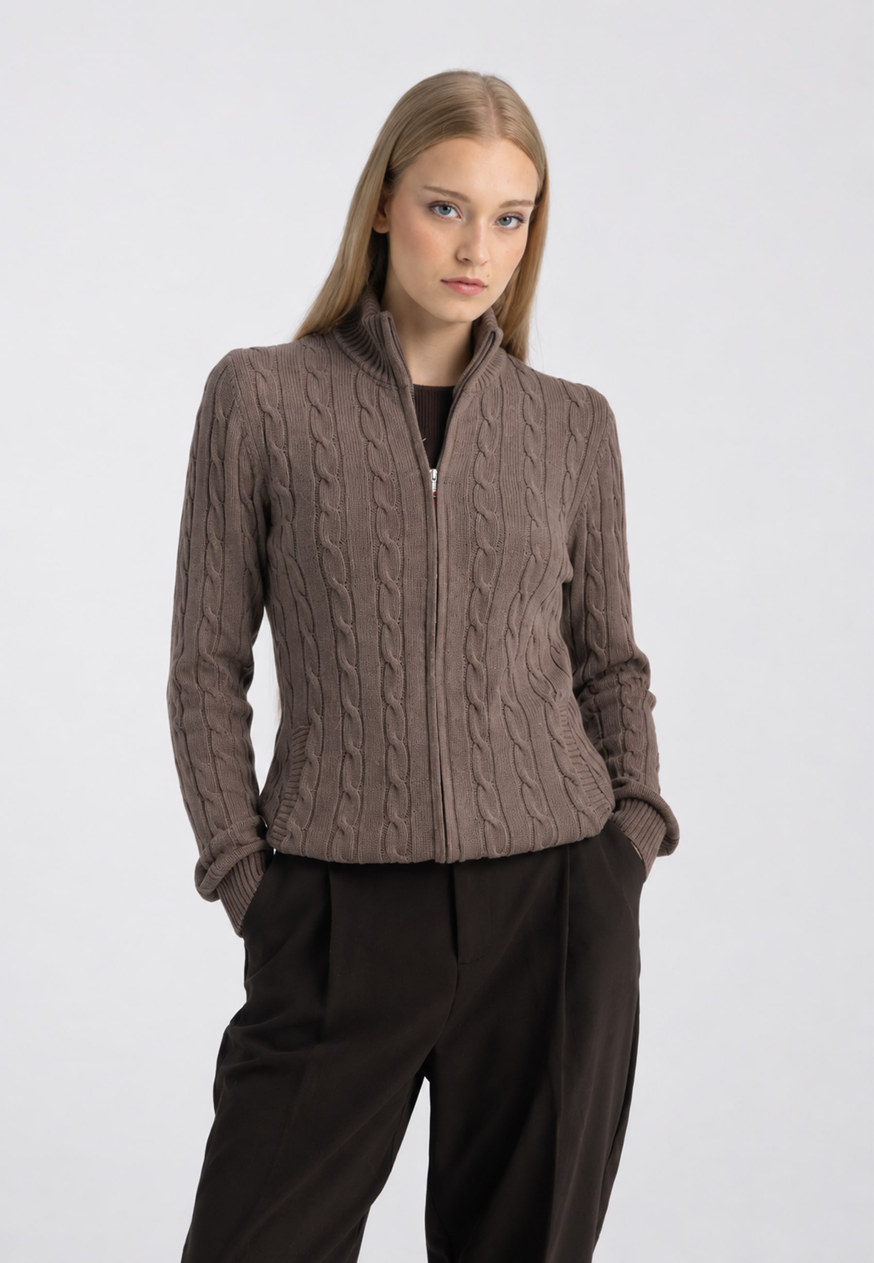 Felix Hardy Strickjacke »Strickjacke mit Zopfmuster«