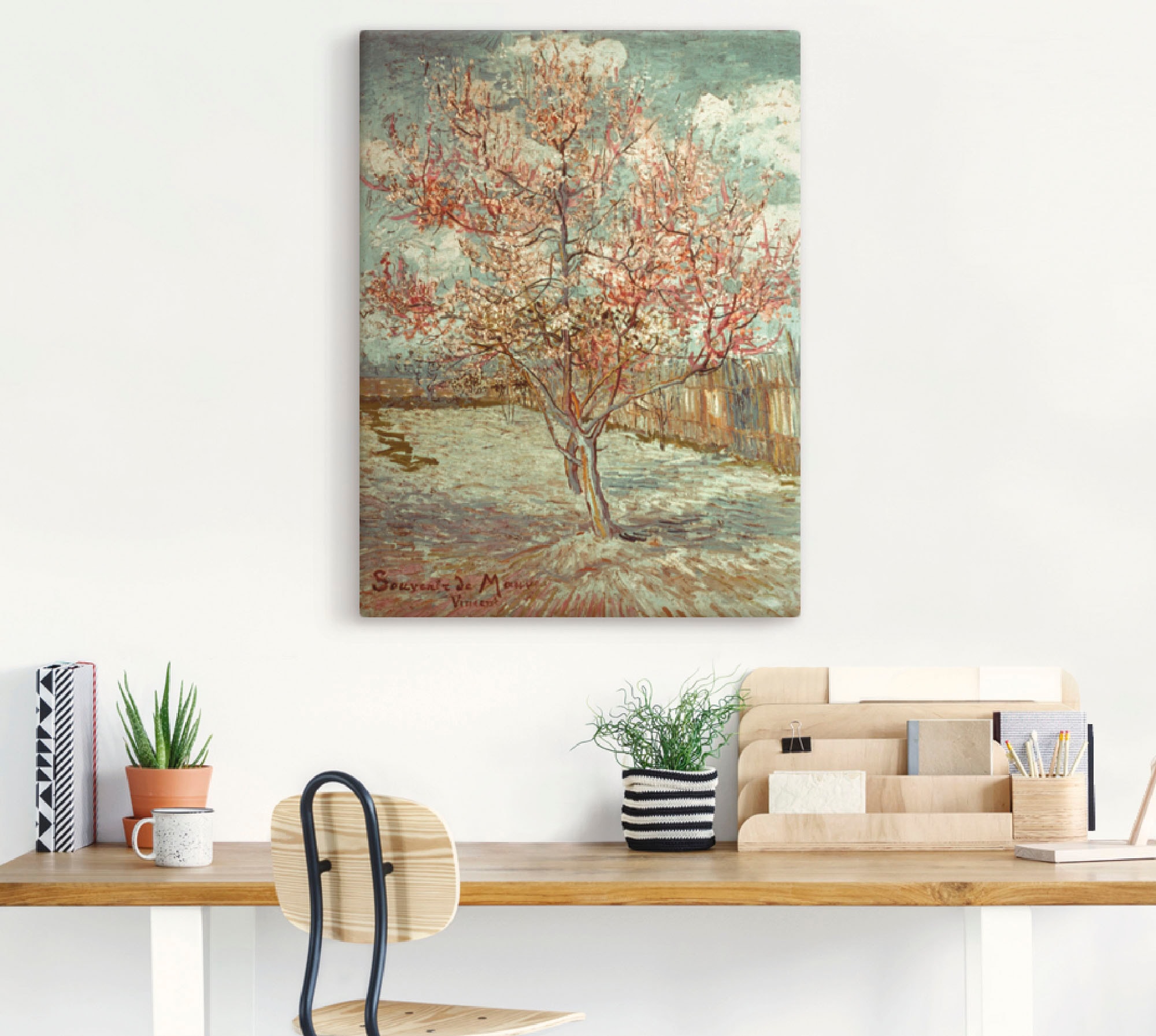 Artland Wandbild »Blühender Pfirsichbaum, 1888«, Wiesen & Bäume, (1 St.), als Alubild, Outdoorbild, Leinwandbild, Poster, Wandaufkleber