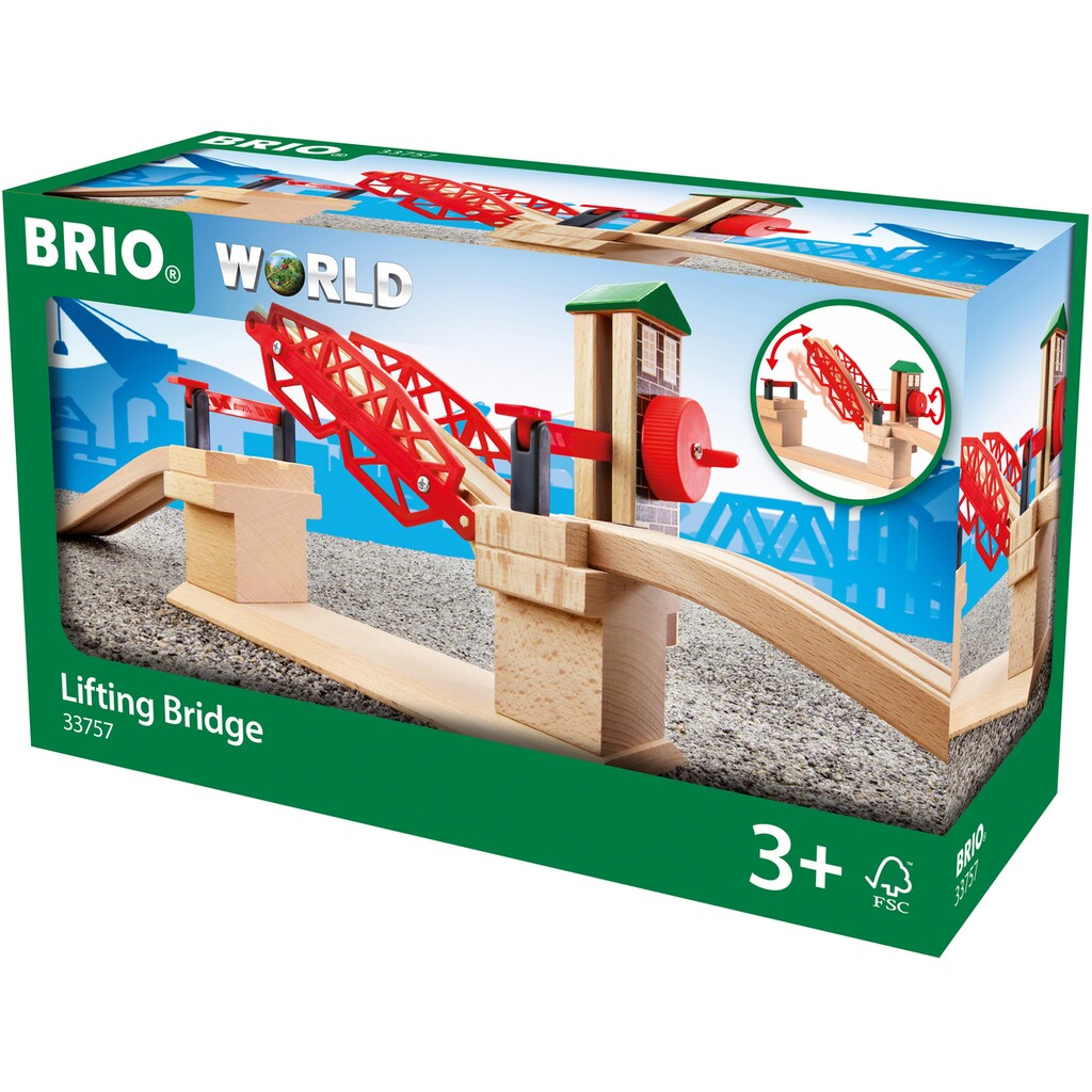 BRIO® Spielzeugeisenbahn-Brücke »BRIO® WORLD, Hebebrücke«