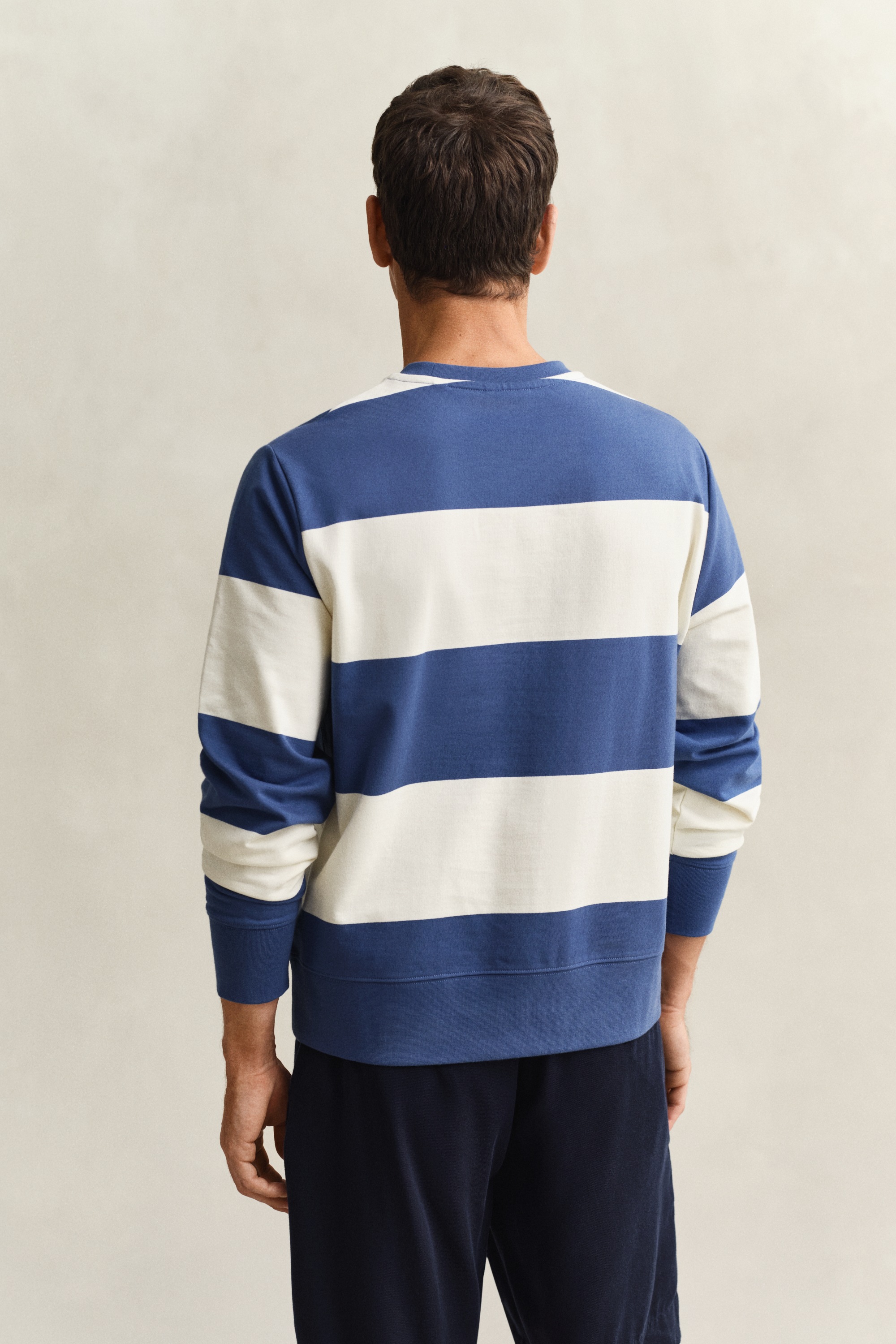 Gant Sweatshirt "STRIPED C-NECK", mit Rundhals und Logostickerei günstig online kaufen